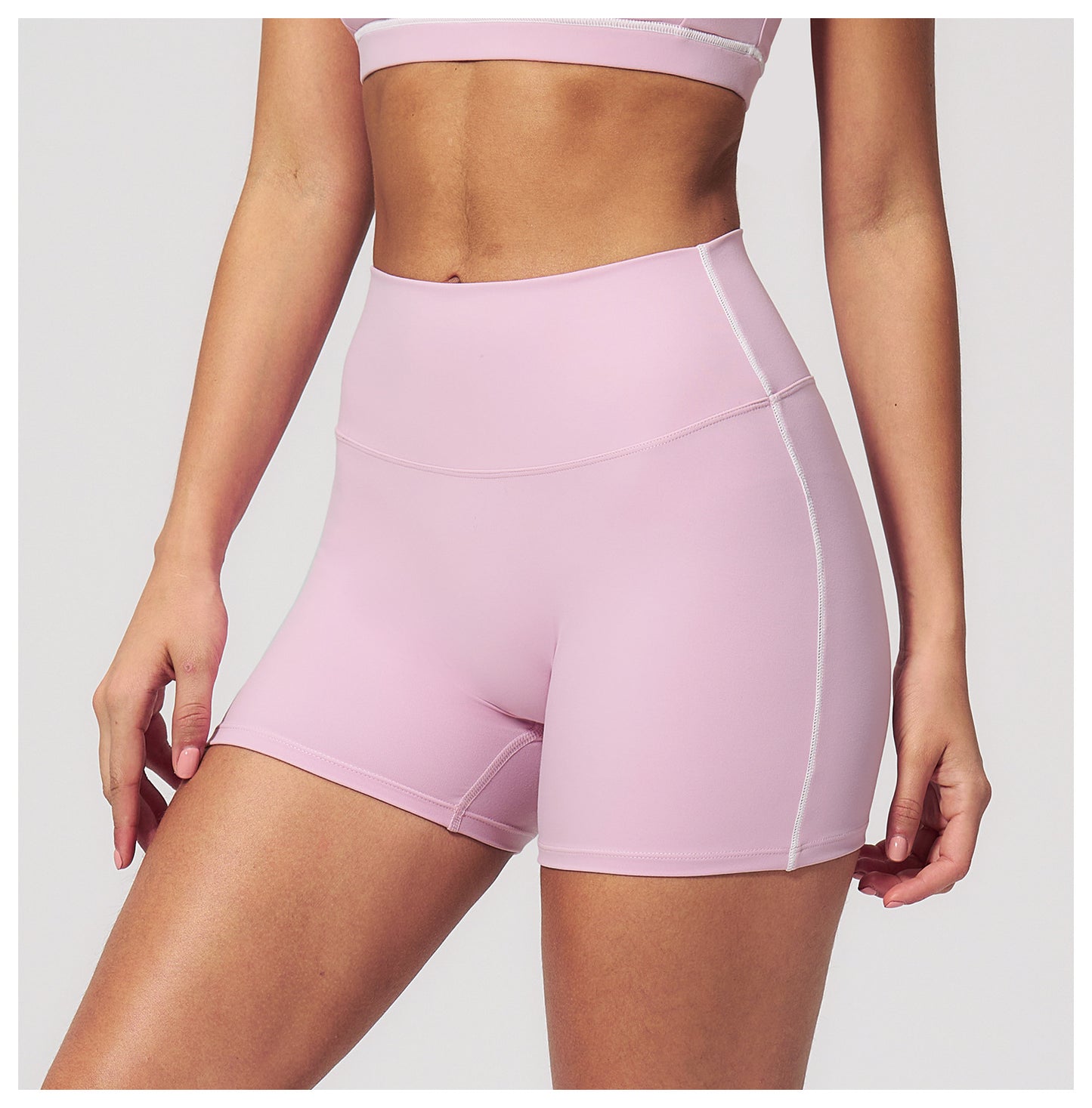 Sports Fitness Shorts Peach Hip Waist High Waist Stretch Tight Nude Feel Shorts Yoga Women  Shop One Place