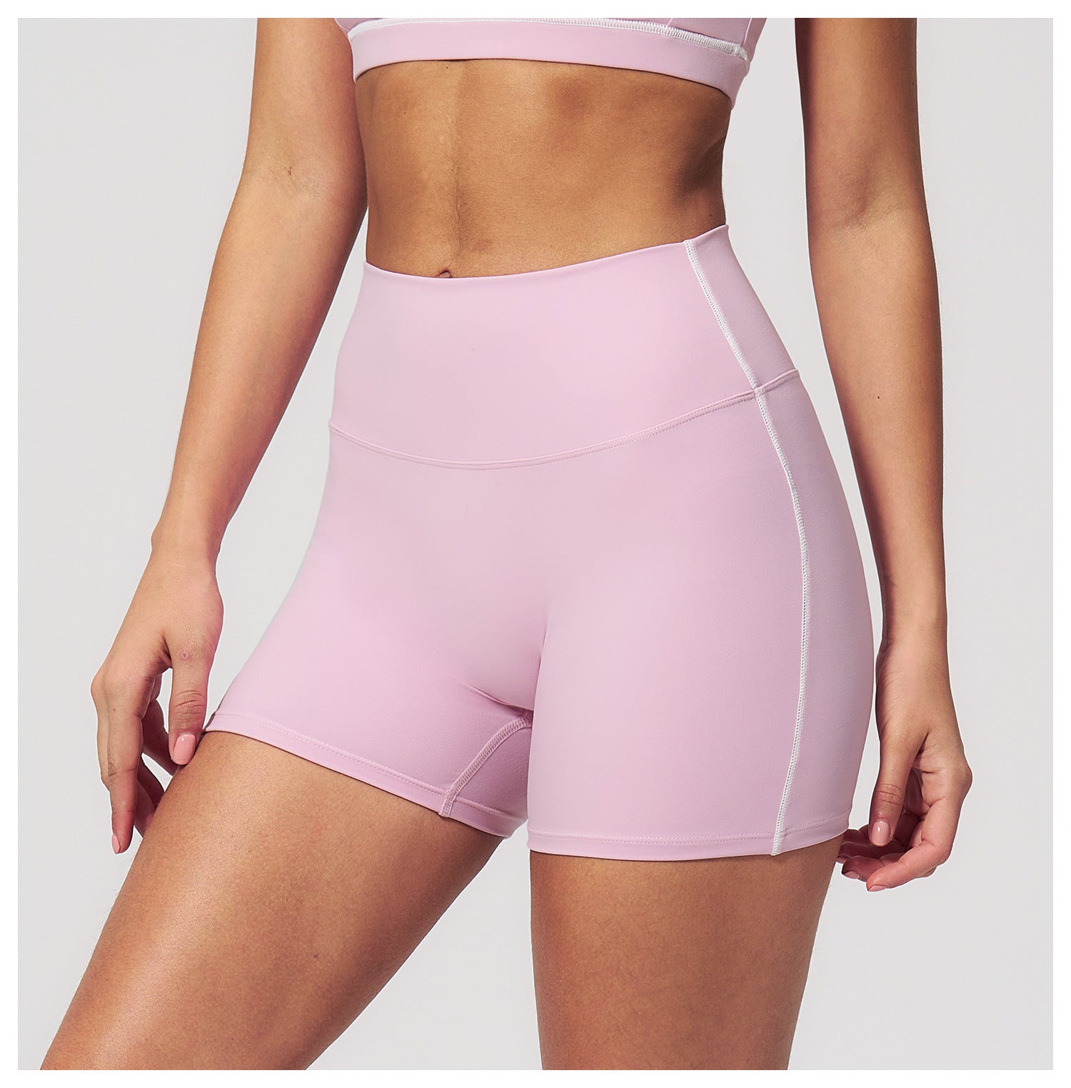 Sports Fitness Shorts Peach Hip Waist High Waist Stretch Tight Nude Feel Shorts Yoga Women  Shop One Place