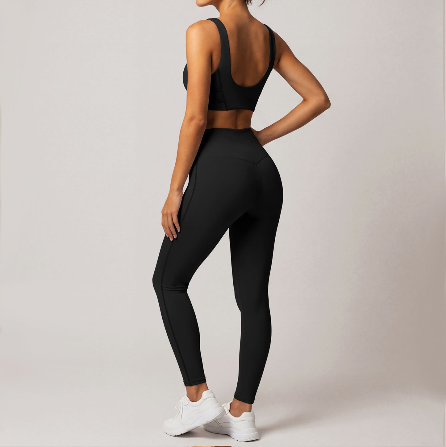 Summer Sports Yoga Tight Quick Drying High Strength Shockproof Vest High Waist Training Workout Pants Waist Tight Two Piece Sets  Shop One Place