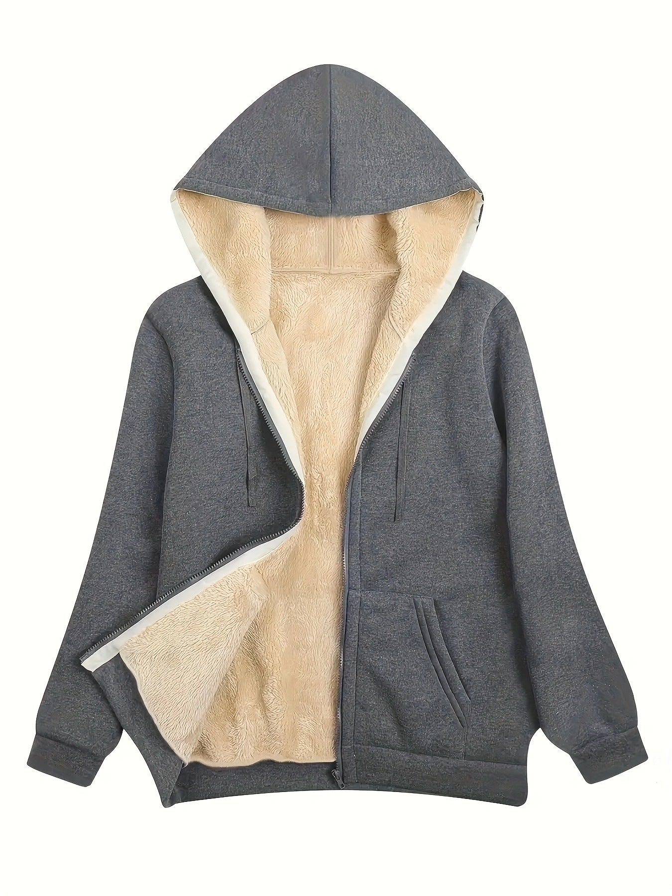 Winter Warm Plush Hoodie Coat