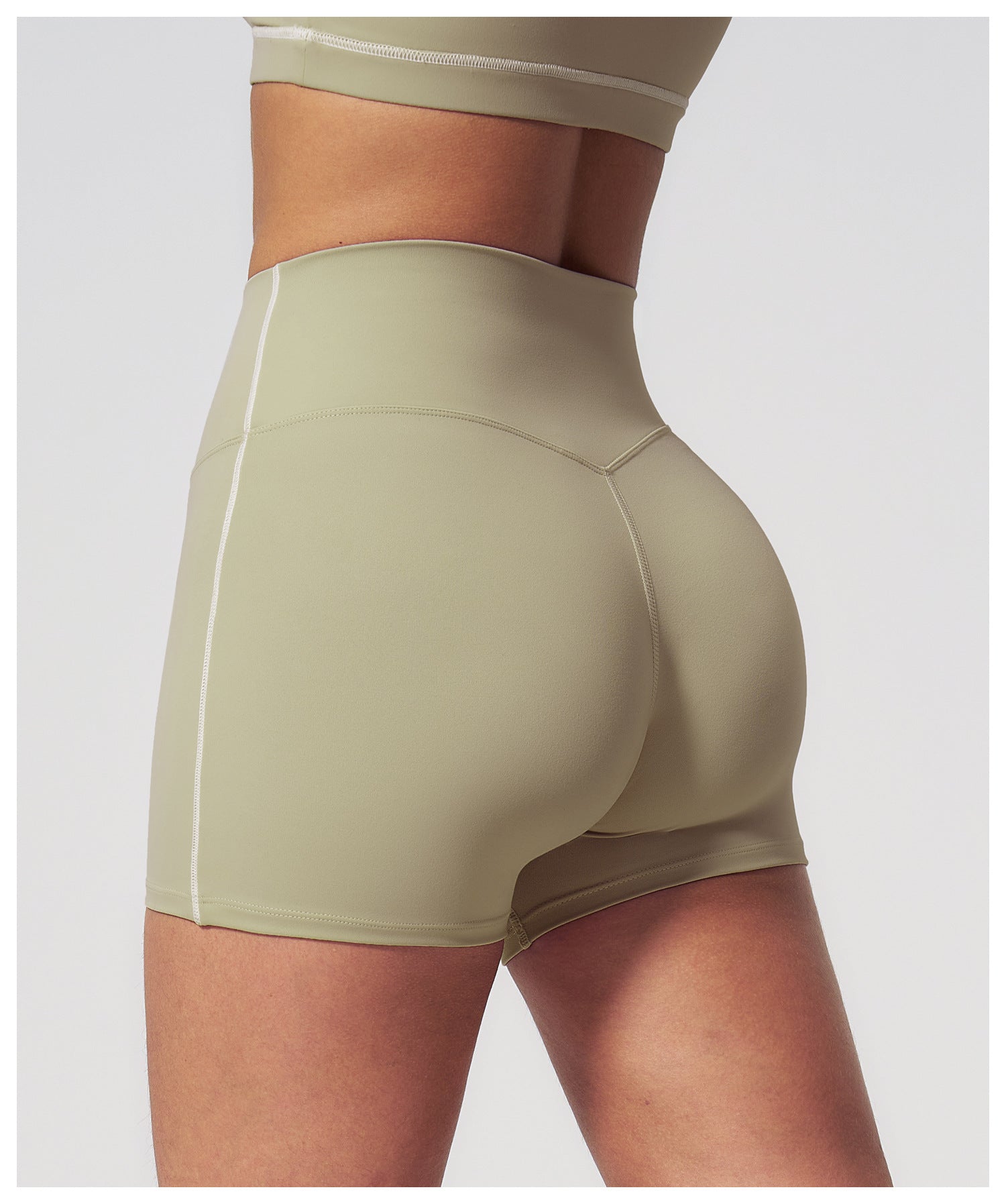 Sports Fitness Shorts Peach Hip Waist High Waist Stretch Tight Nude Feel Shorts Yoga Women  Shop One Place