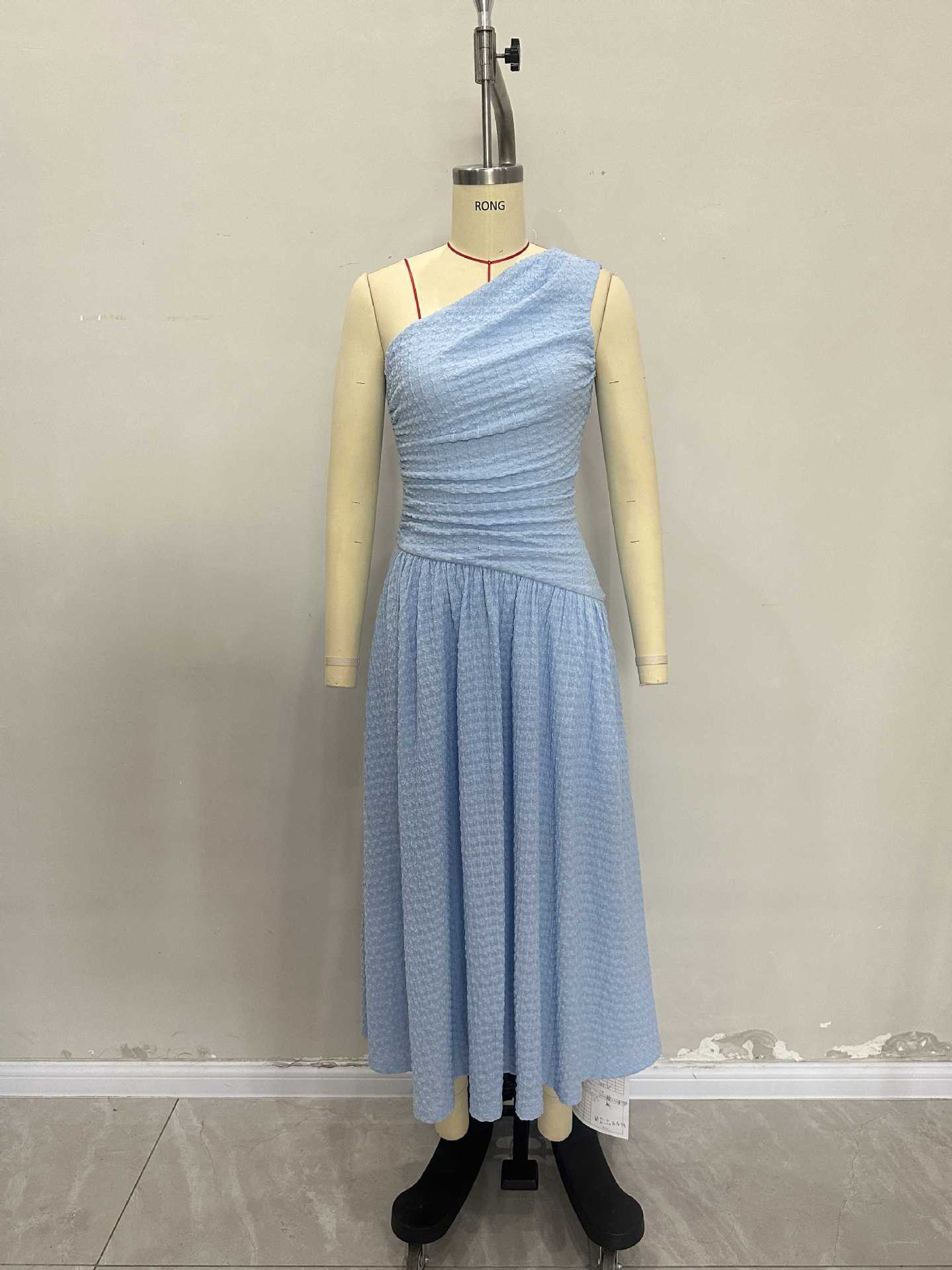 Summer Women Dress Long Skirt Solid Color Slim Fit High Grade Sleeveless Single Room Dress Slim Fit Women Clothing  Shop One Place