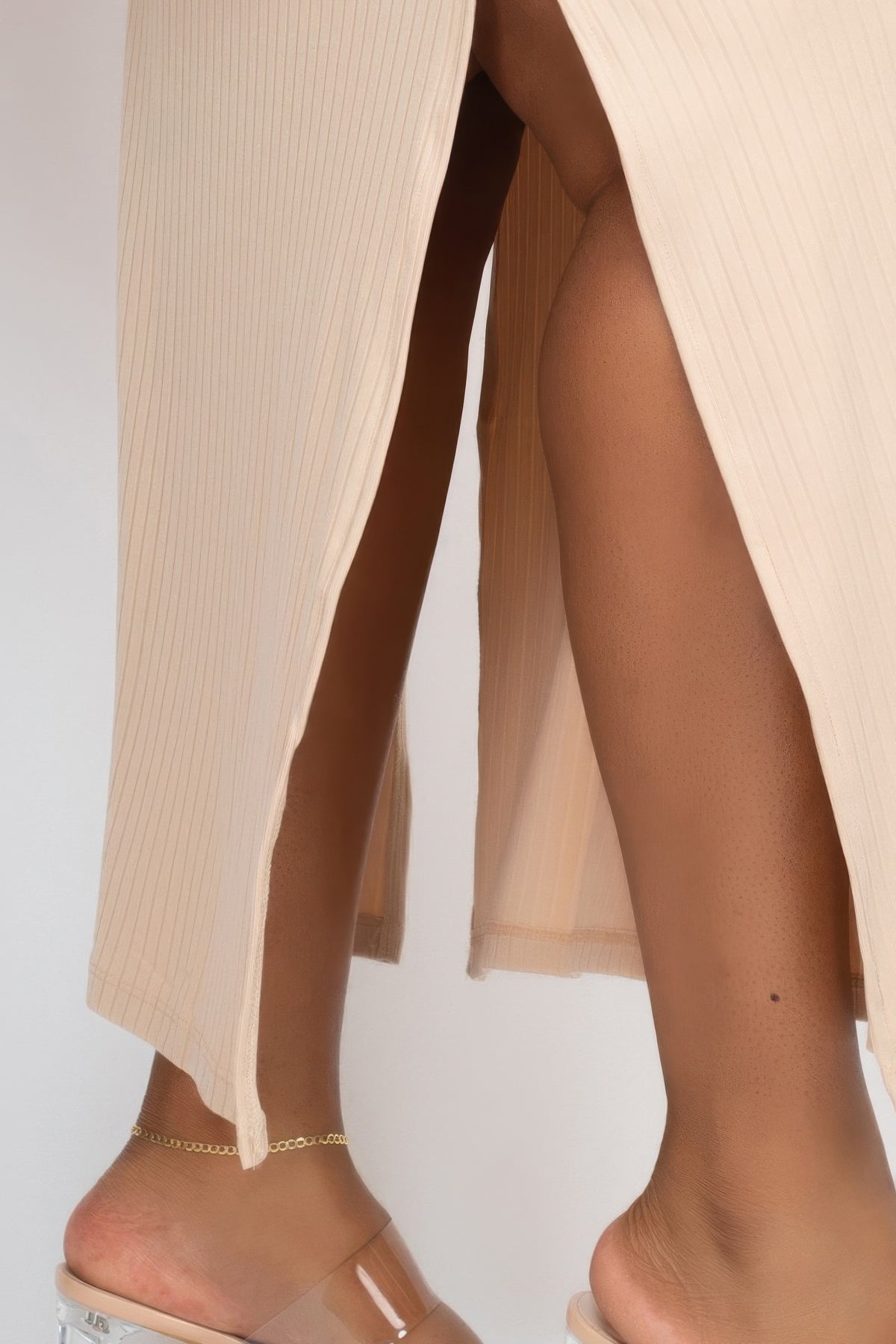 Plus Size Ribbed Side Slit Long Cami Maxi Dress  Shop One Place