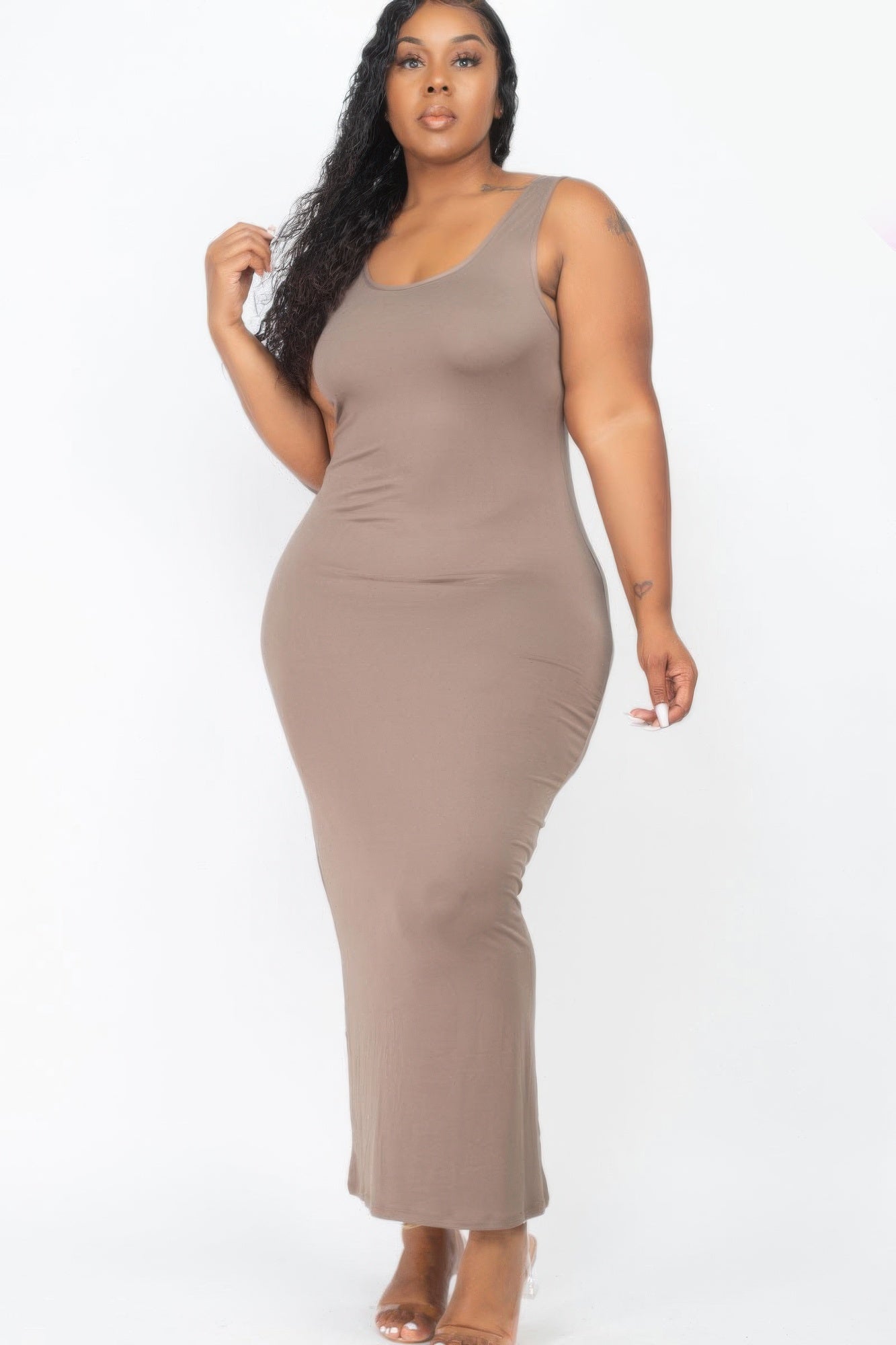 Plus Size Solid Basic Maxi Dress  Shop One Place