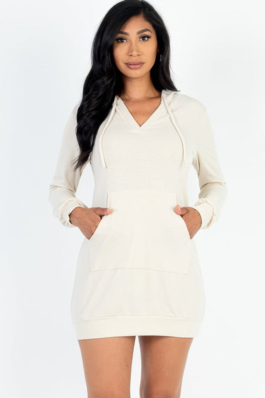 French Terry Hoodie Mini Dress  Shop One Place