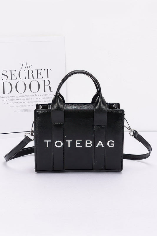 Metallic Faux Leather Tote Bag  Shop One Place