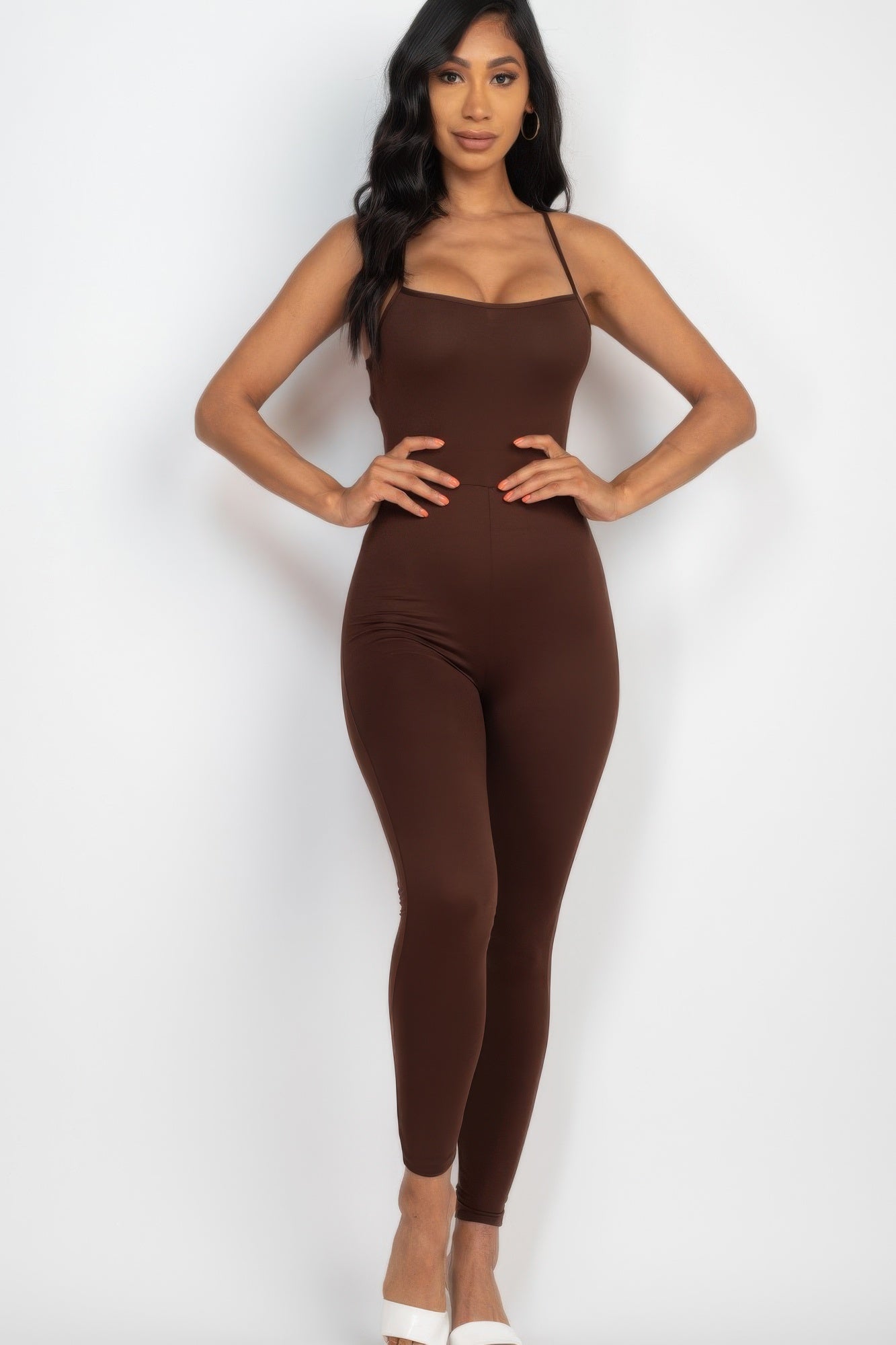 Criss-cross Open Back Bodycon Jumpsuit  Shop One Place