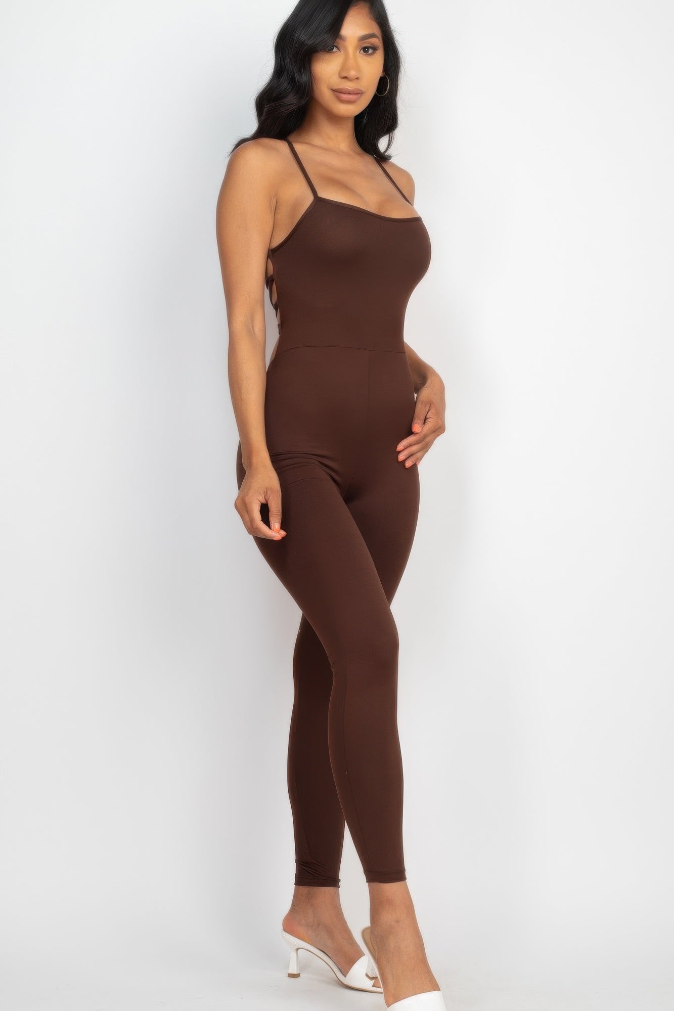 Criss-cross Open Back Bodycon Jumpsuit  Shop One Place