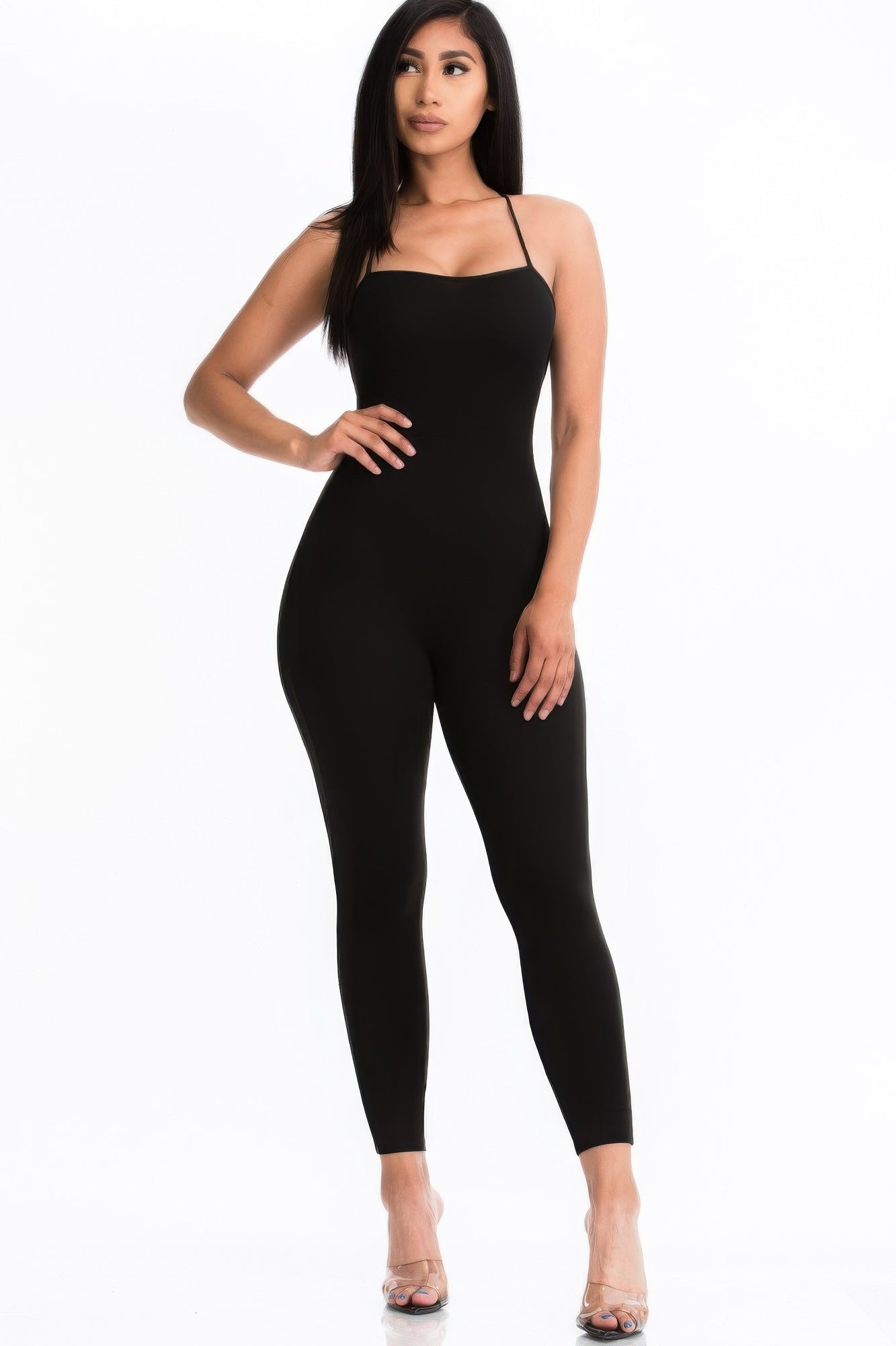 Criss-cross Open Back Bodycon Jumpsuit  Shop One Place