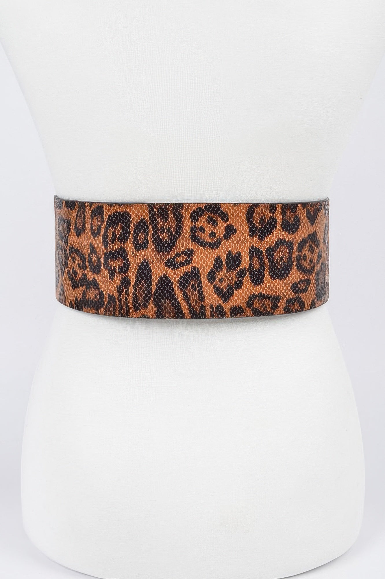 Simple Buckle Faux Leo Plus Size Belt  Shop One Place