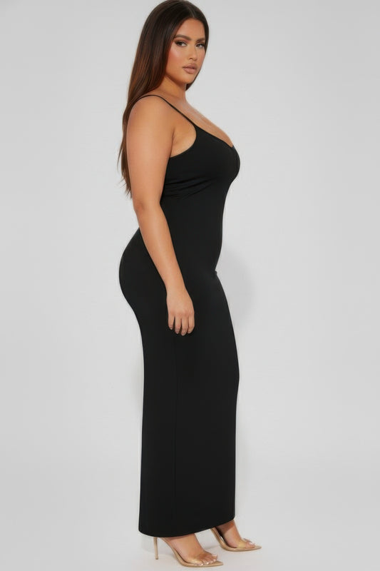 Plus Ribbed Mermaaid Hem Cami Dress  Shop One Place