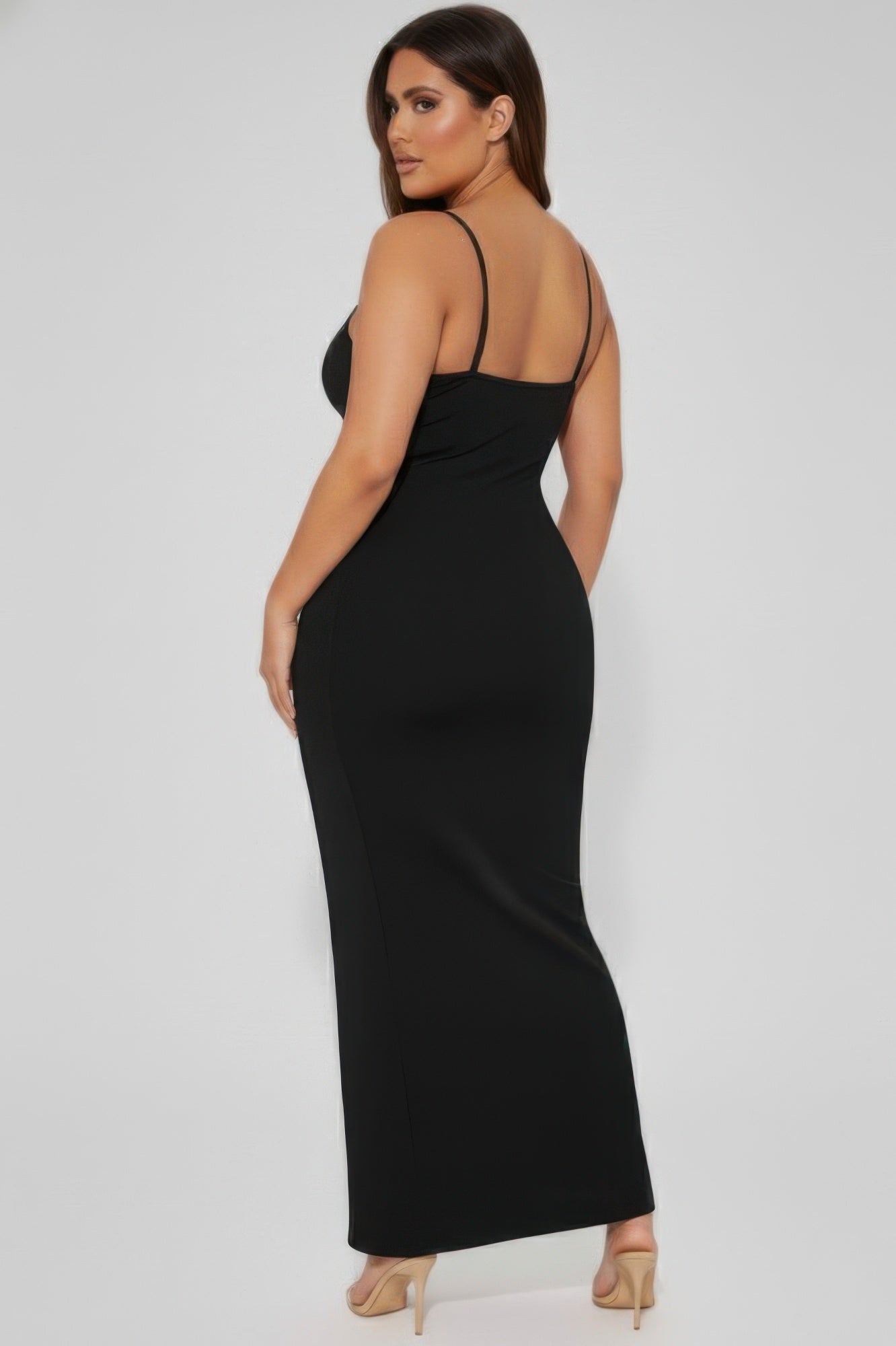 Plus Ribbed Mermaaid Hem Cami Dress  Shop One Place