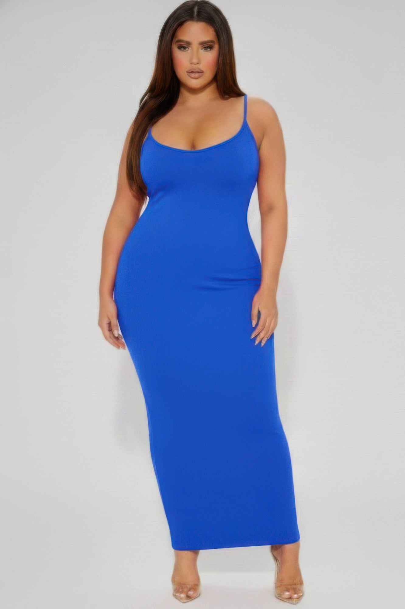 Plus Ribbed Mermaaid Hem Cami Dress  Shop One Place