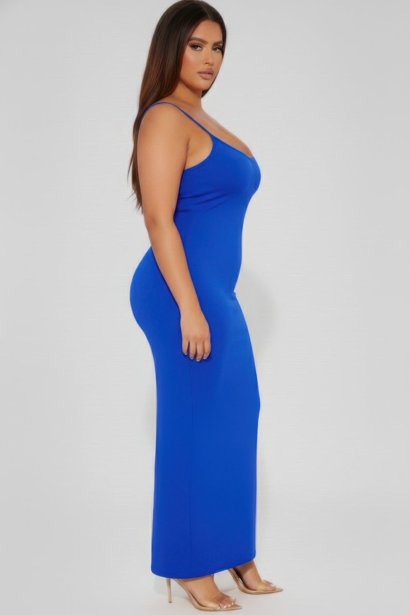 Plus Ribbed Mermaaid Hem Cami Dress  Shop One Place