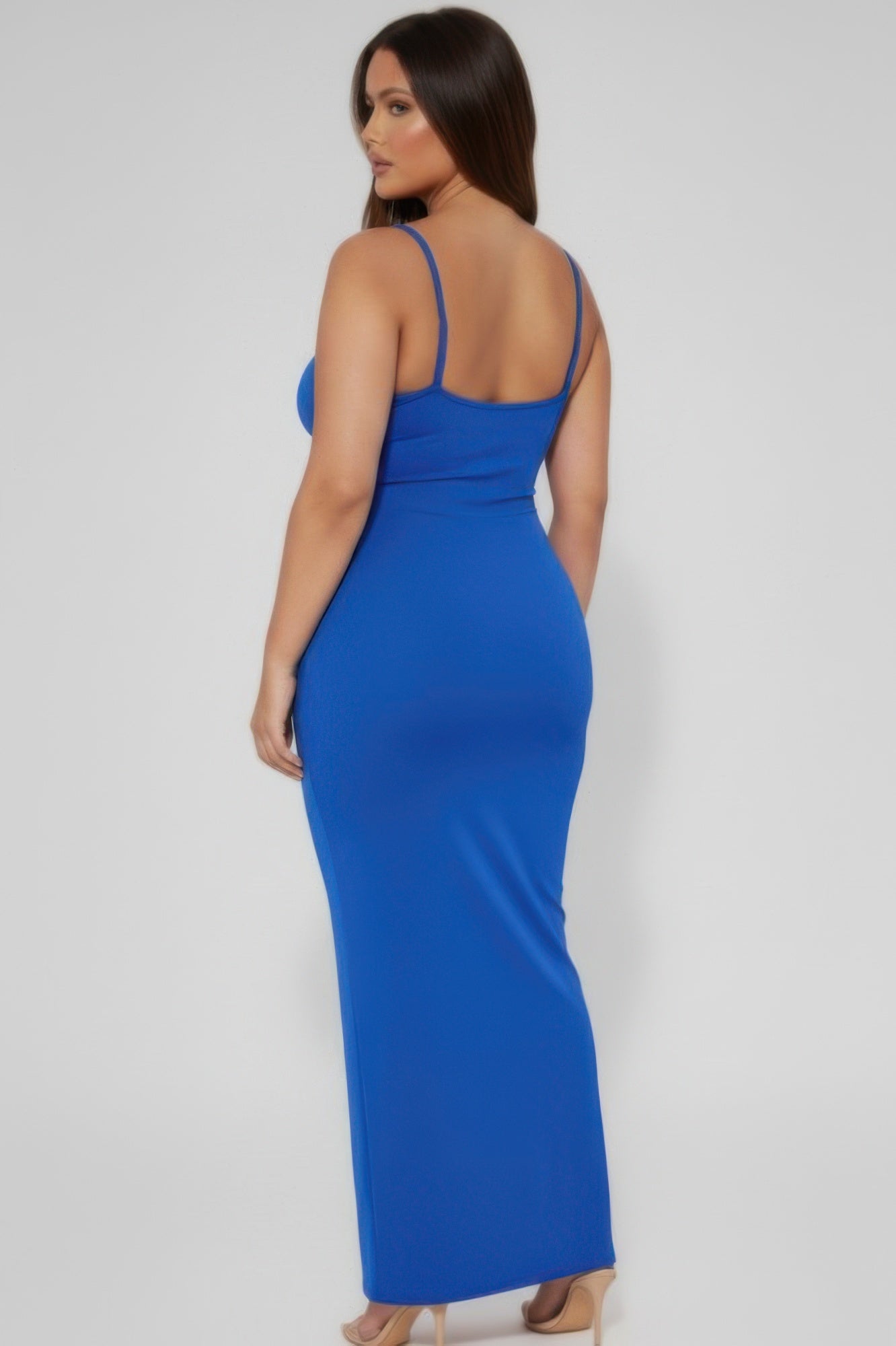 Plus Ribbed Mermaaid Hem Cami Dress  Shop One Place