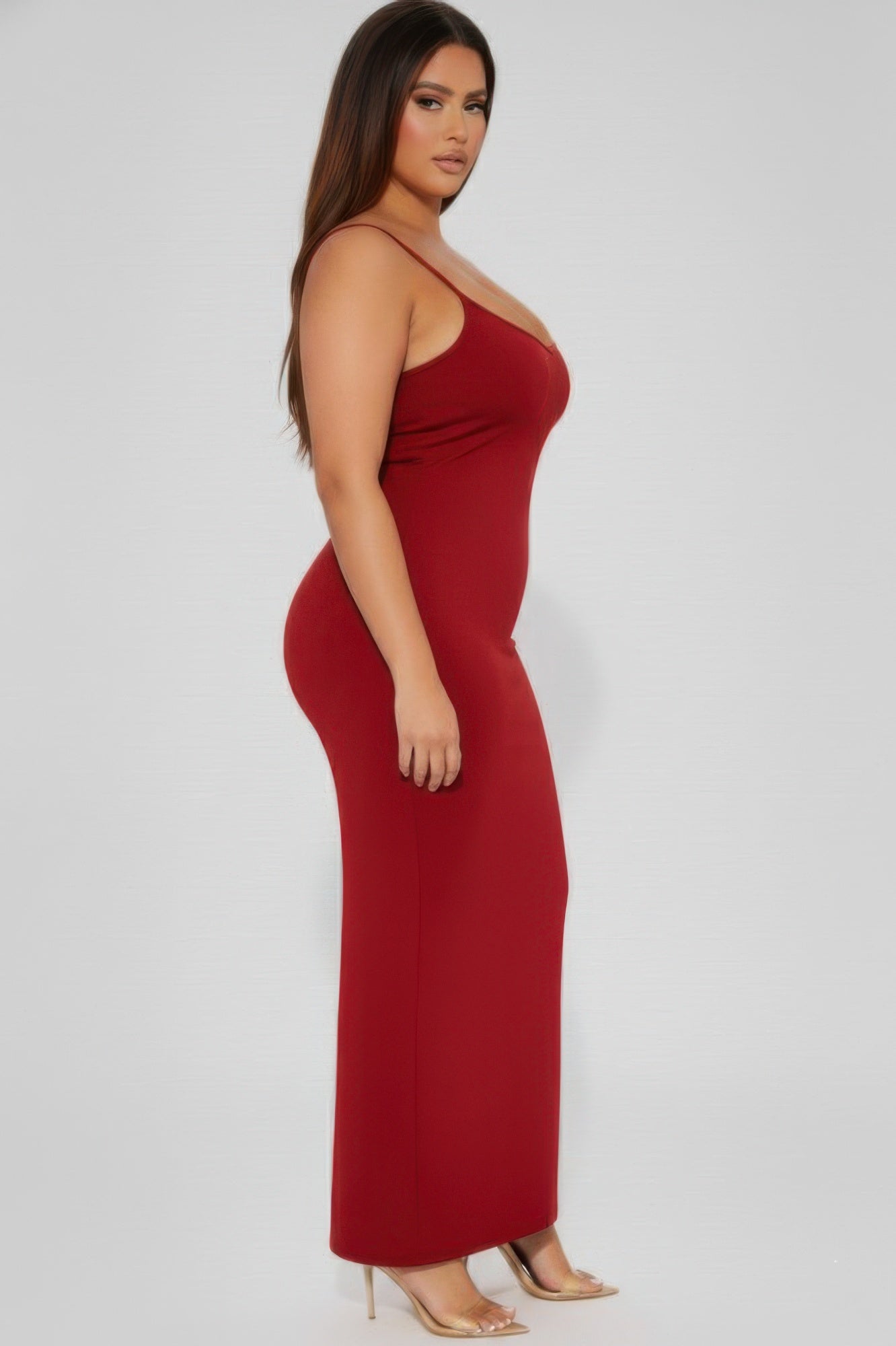 Plus Ribbed Mermaaid Hem Cami Dress  Shop One Place