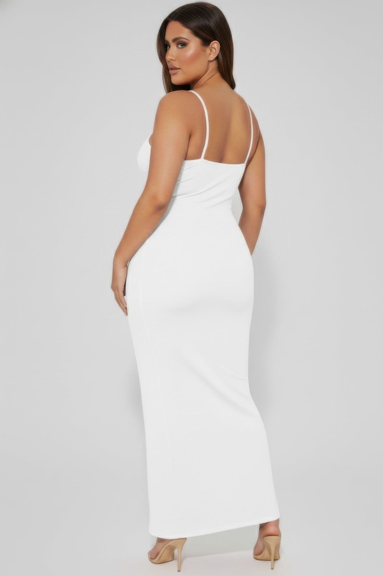 Plus Ribbed Mermaaid Hem Cami Dress  Shop One Place