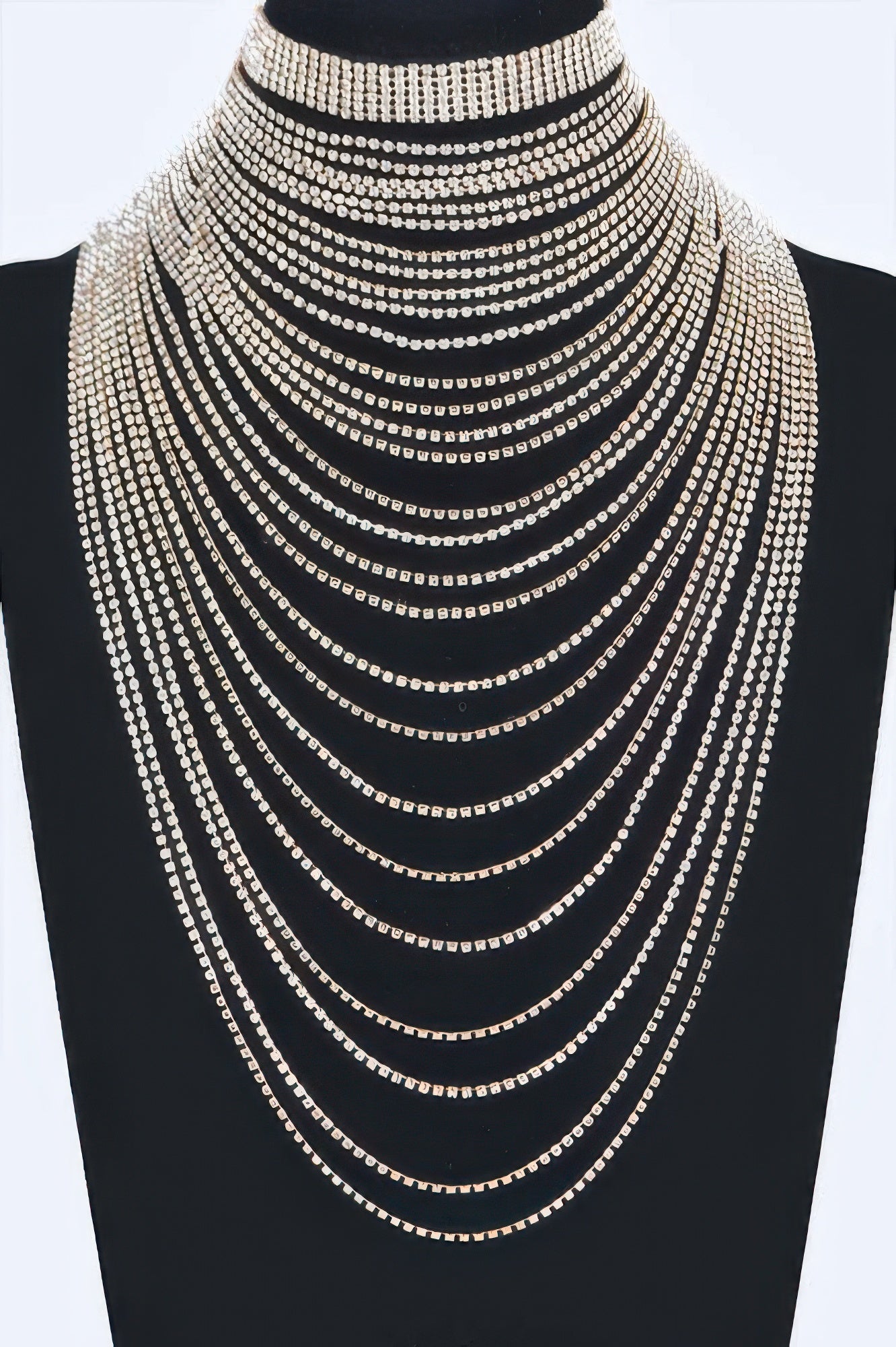 Multi Layered Rhinestone Necklace  Shop One Place