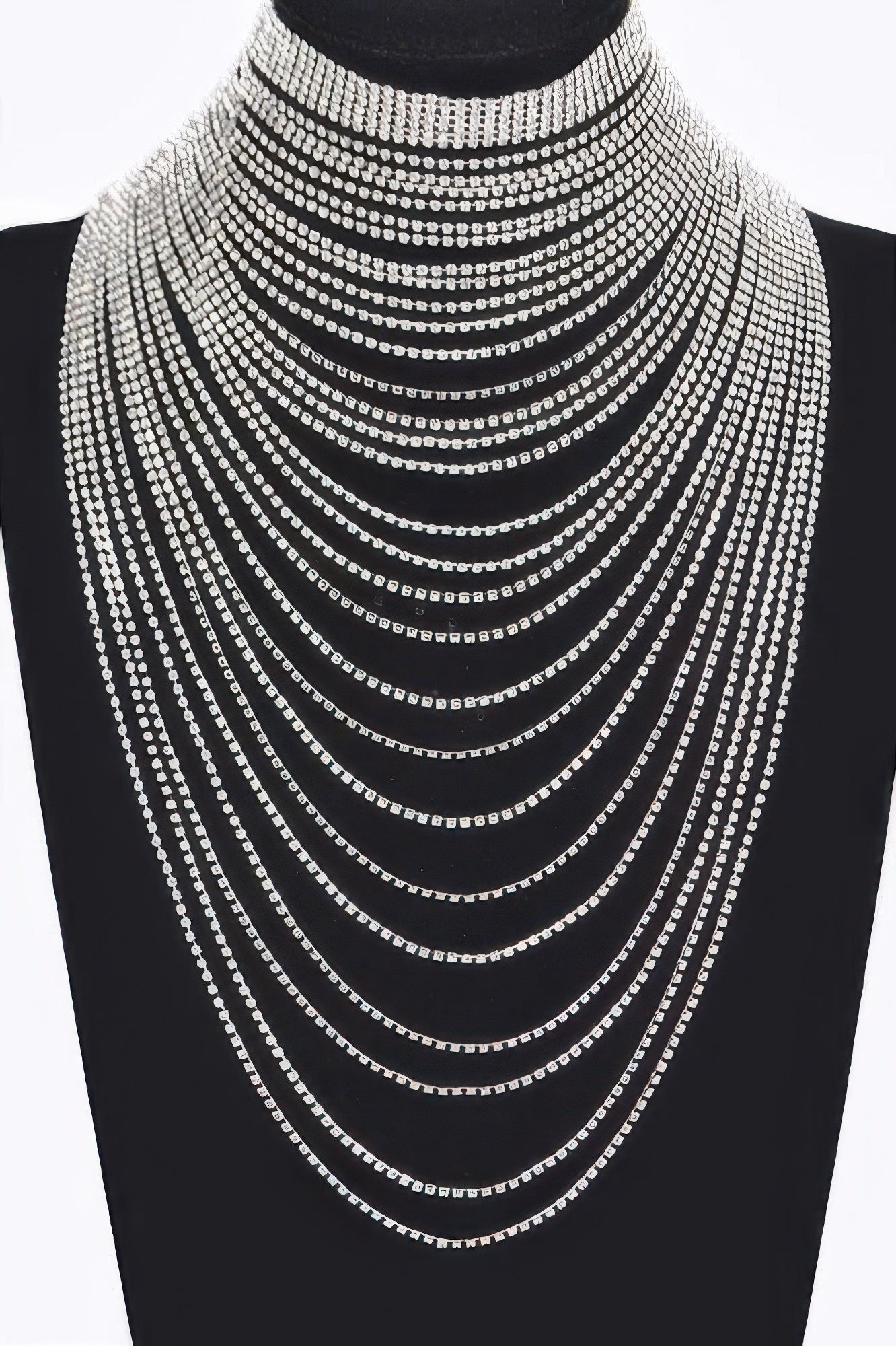 Multi Layered Rhinestone Necklace  Shop One Place