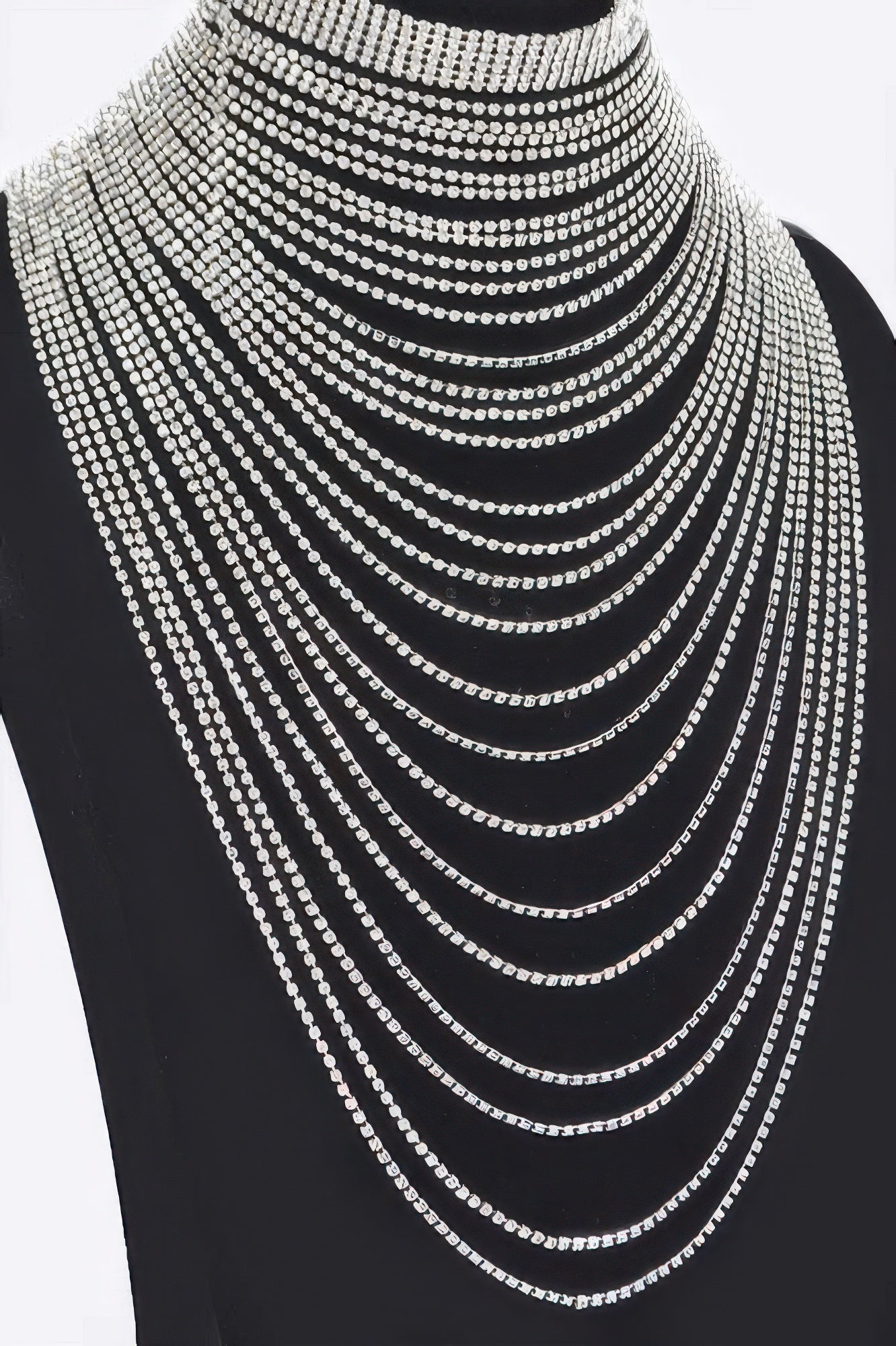 Multi Layered Rhinestone Necklace  Shop One Place