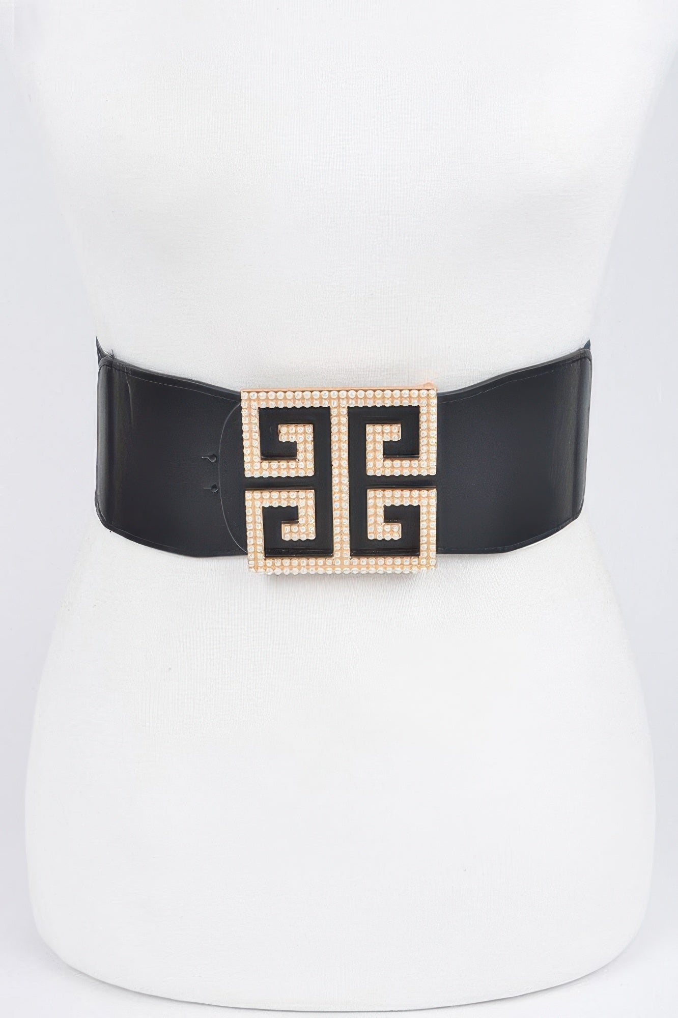 Faux Pearl Buckle Stretch Belt  Shop One Place