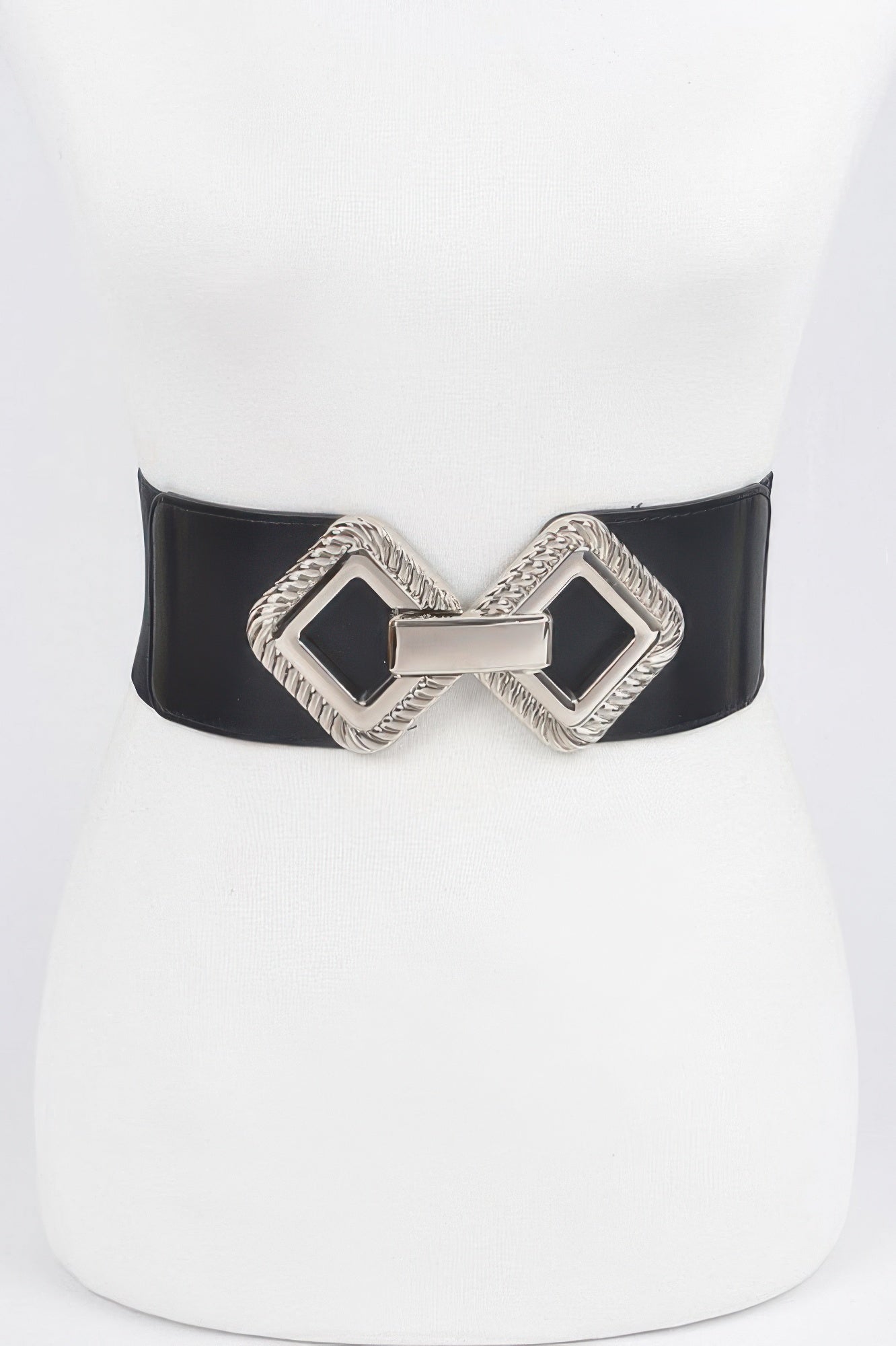 Big Metal Buckle Stretch Belt  Shop One Place