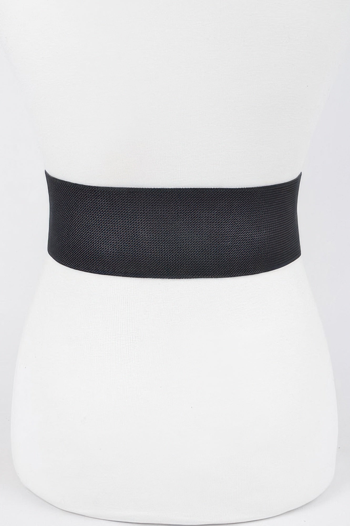 Big Rhinestone Buckle Embossed Elastic Belt  Shop One Place