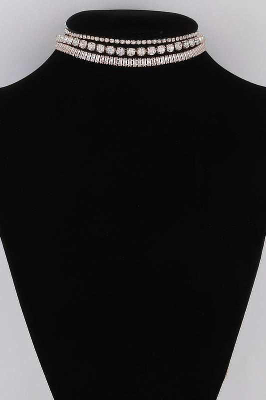 Triple Jewel Choker Necklace  Shop One Place