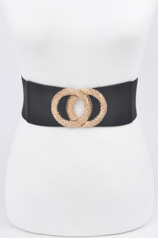 Big Metal Buckle Elastic Belt  Shop One Place