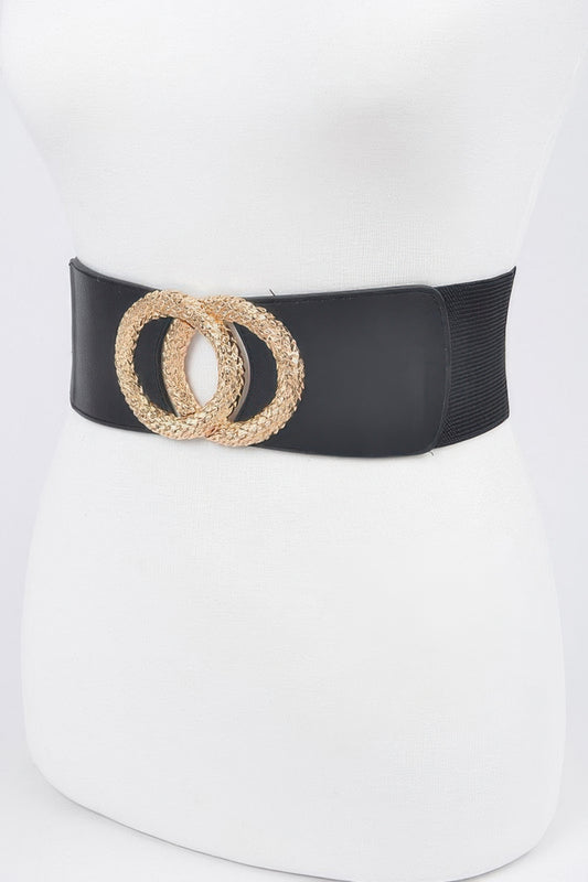 Big Metal Buckle Elastic Belt  Shop One Place