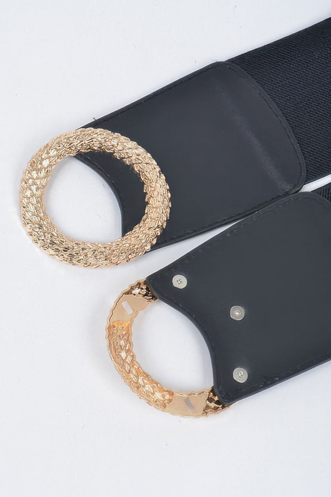 Big Metal Buckle Elastic Belt  Shop One Place