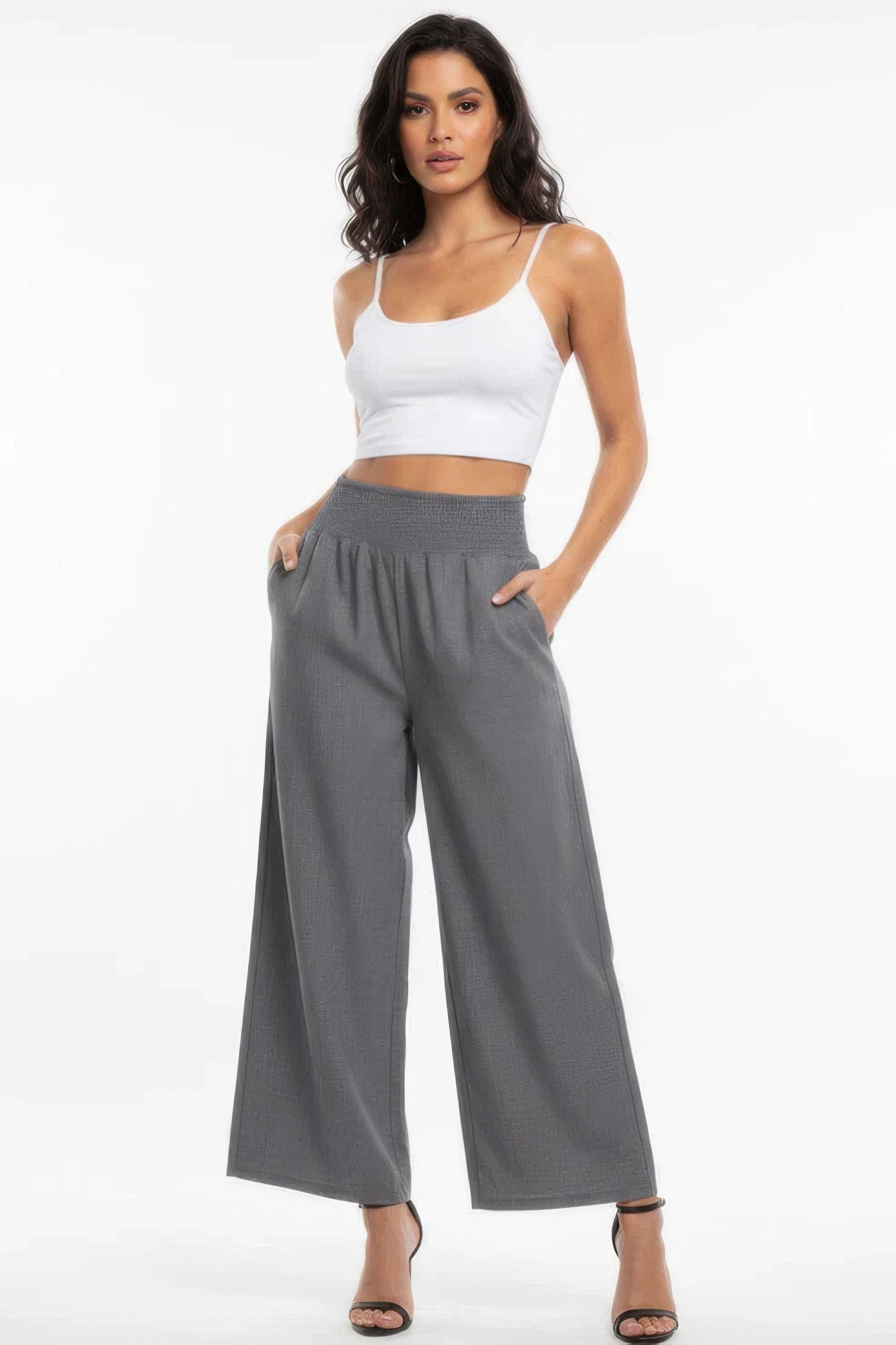 Lightweight High-waisted Wide-leg Lounge Pants  Shop One Place