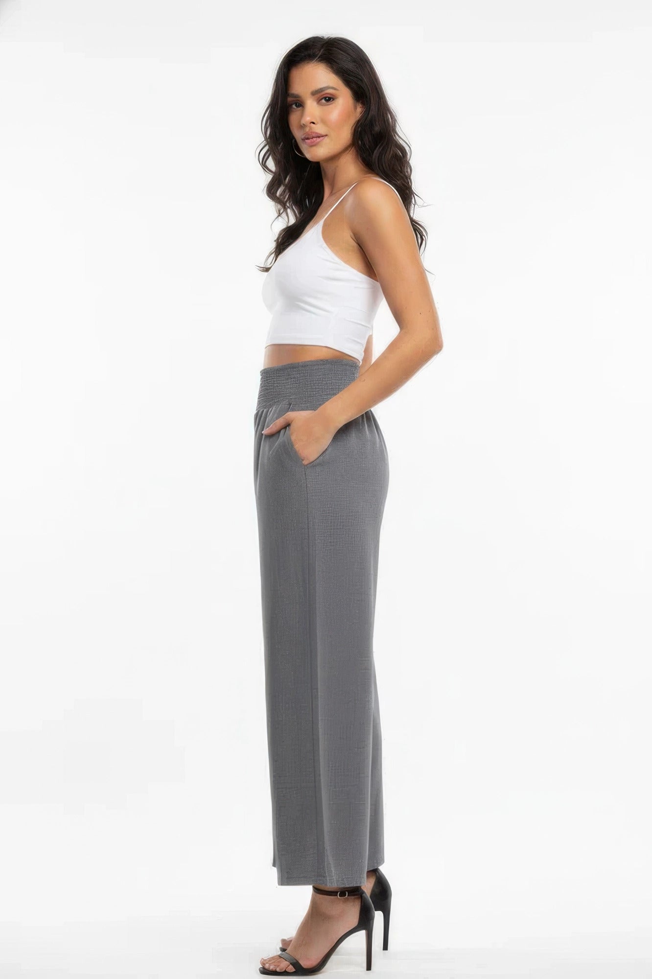 Lightweight High-waisted Wide-leg Lounge Pants  Shop One Place