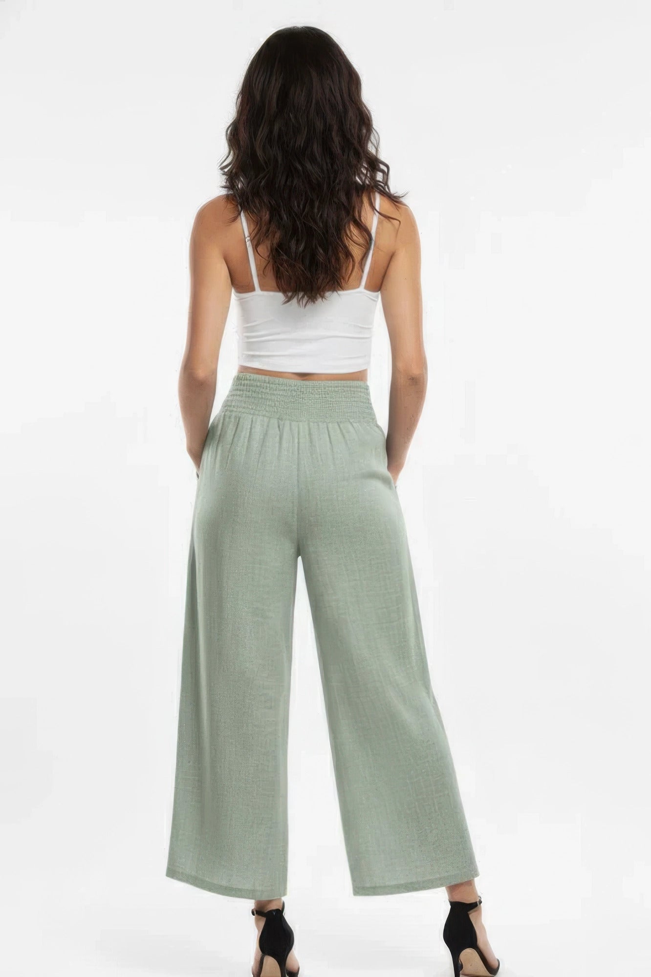 Lightweight High-waisted Wide-leg Lounge Pants  Shop One Place