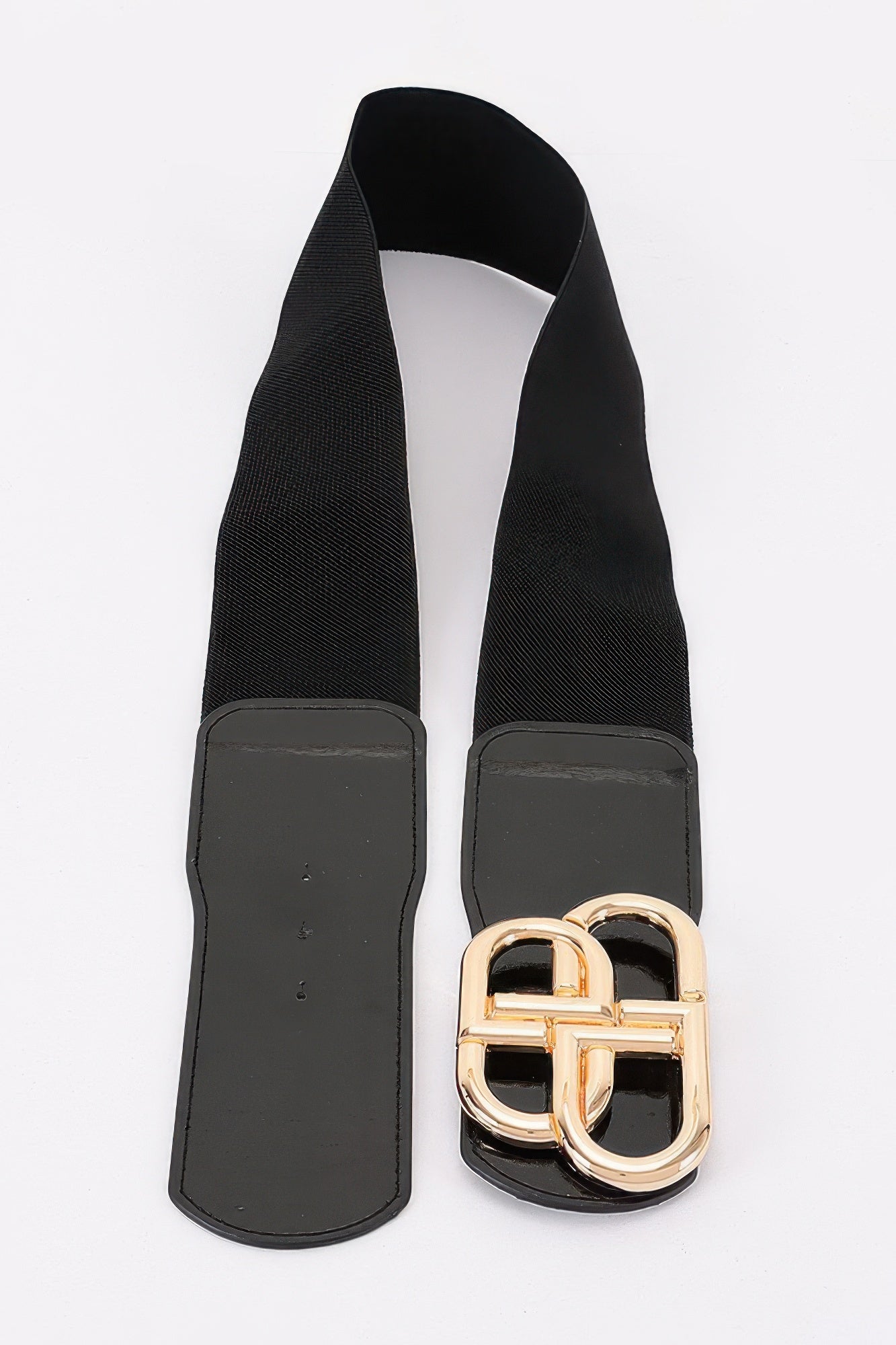 Vegan Leather Metal Buckle Elastic Plus Size Belt  Shop One Place