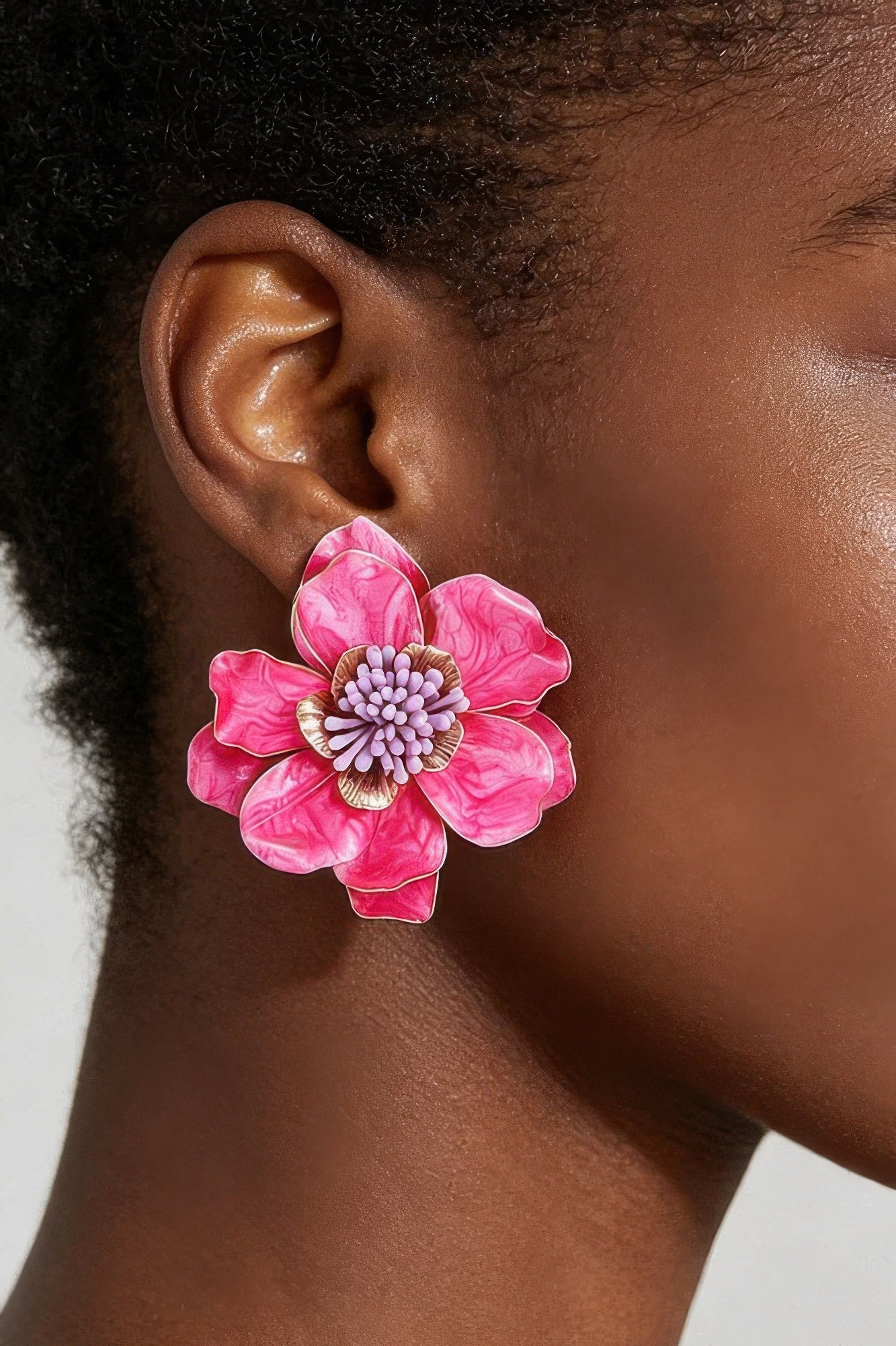 Marble Stone Blossom Flower Earrings  Shop One Place