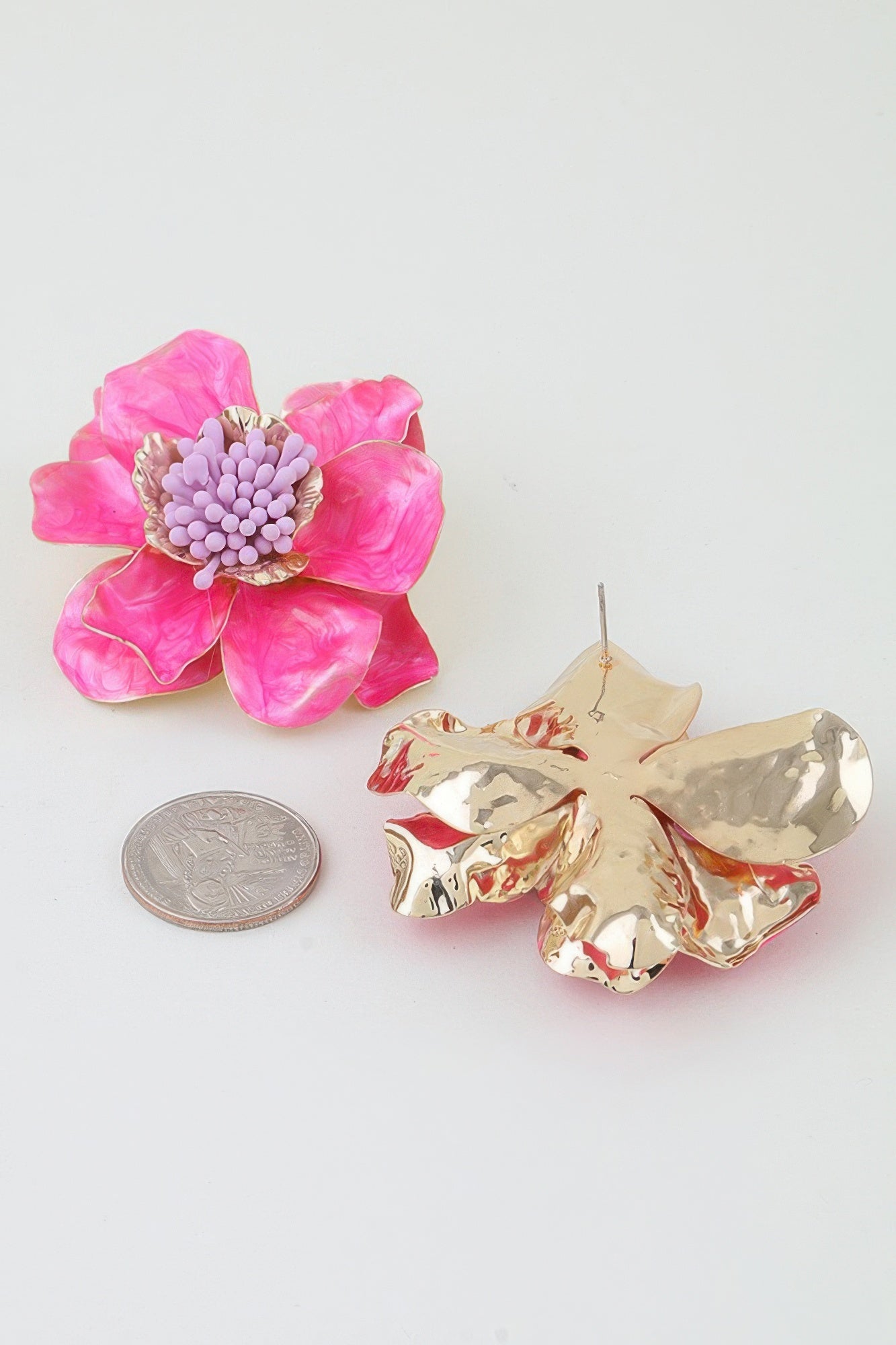 Marble Stone Blossom Flower Earrings  Shop One Place