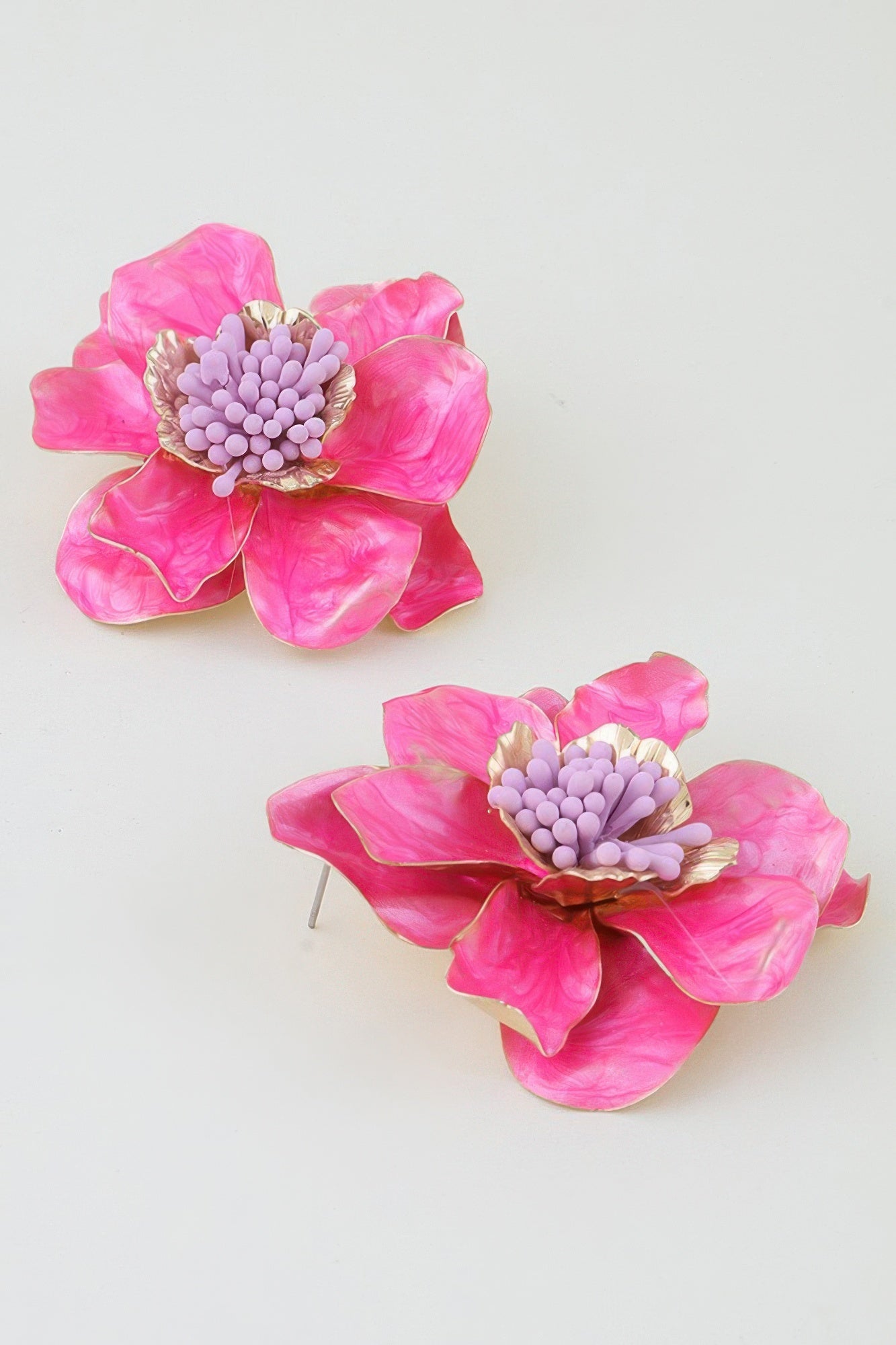 Marble Stone Blossom Flower Earrings  Shop One Place