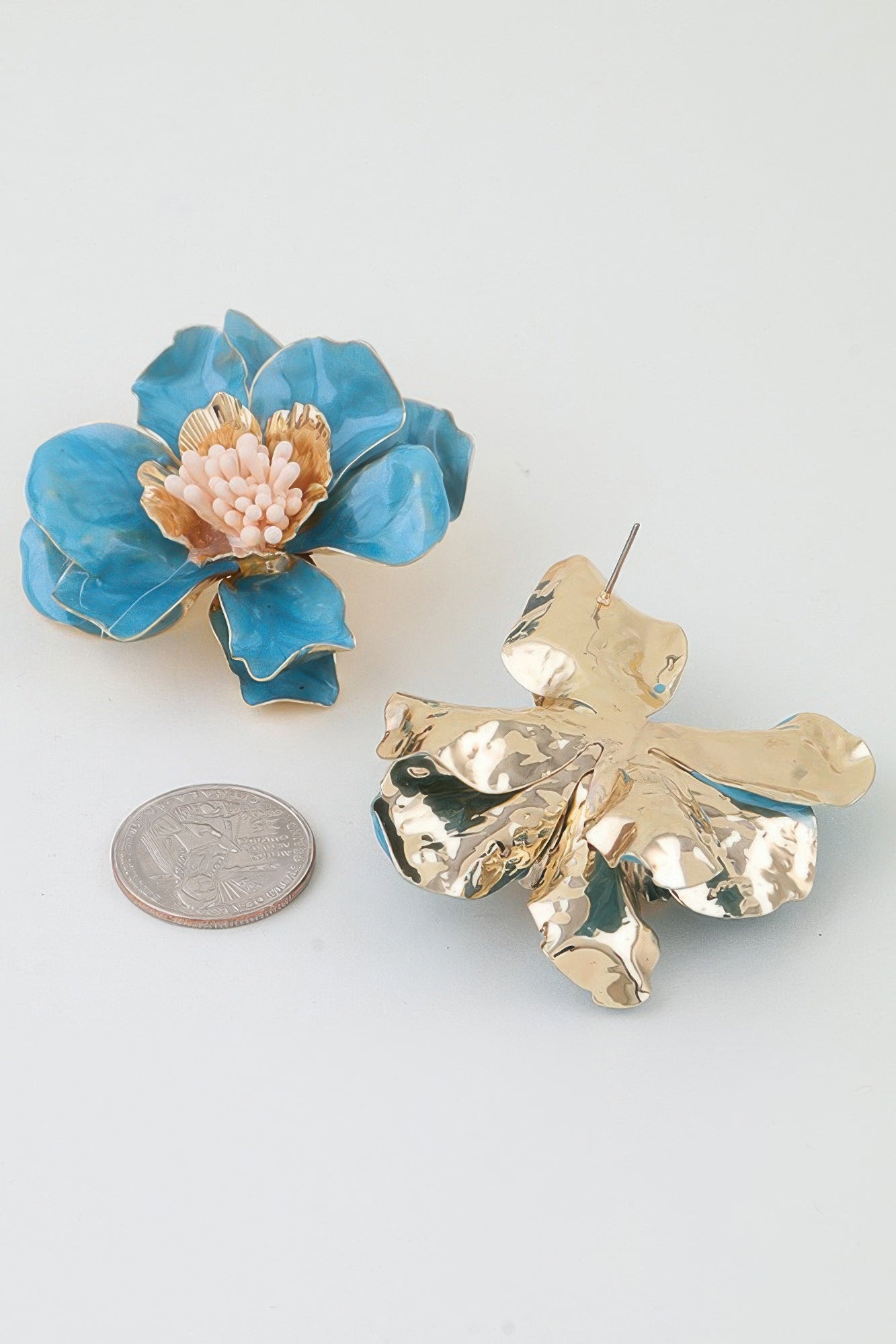 Marble Stone Blossom Flower Earrings  Shop One Place