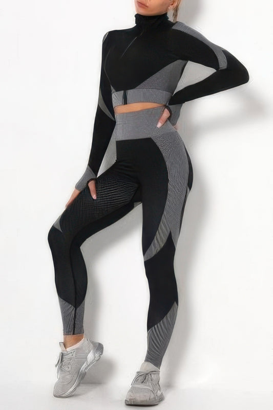 Women's Color Block Activewear Set