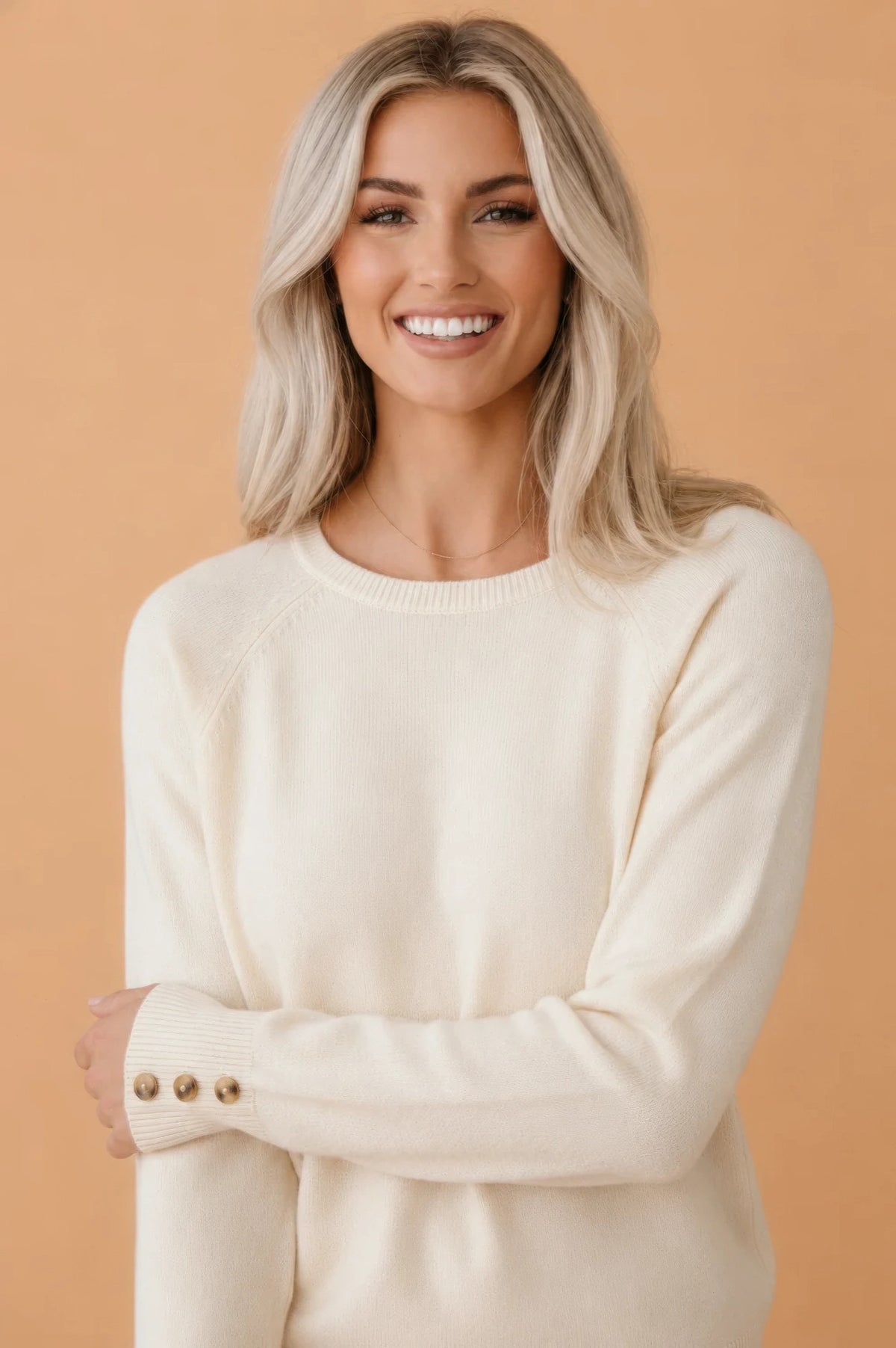 Women's Bishop Sleeve Crew Neck Sweater