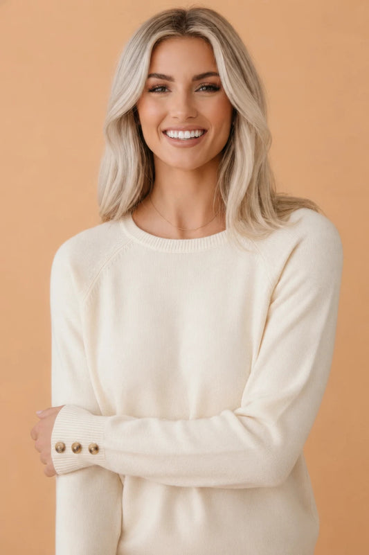 Women's Bishop Sleeve Crew Neck Sweater