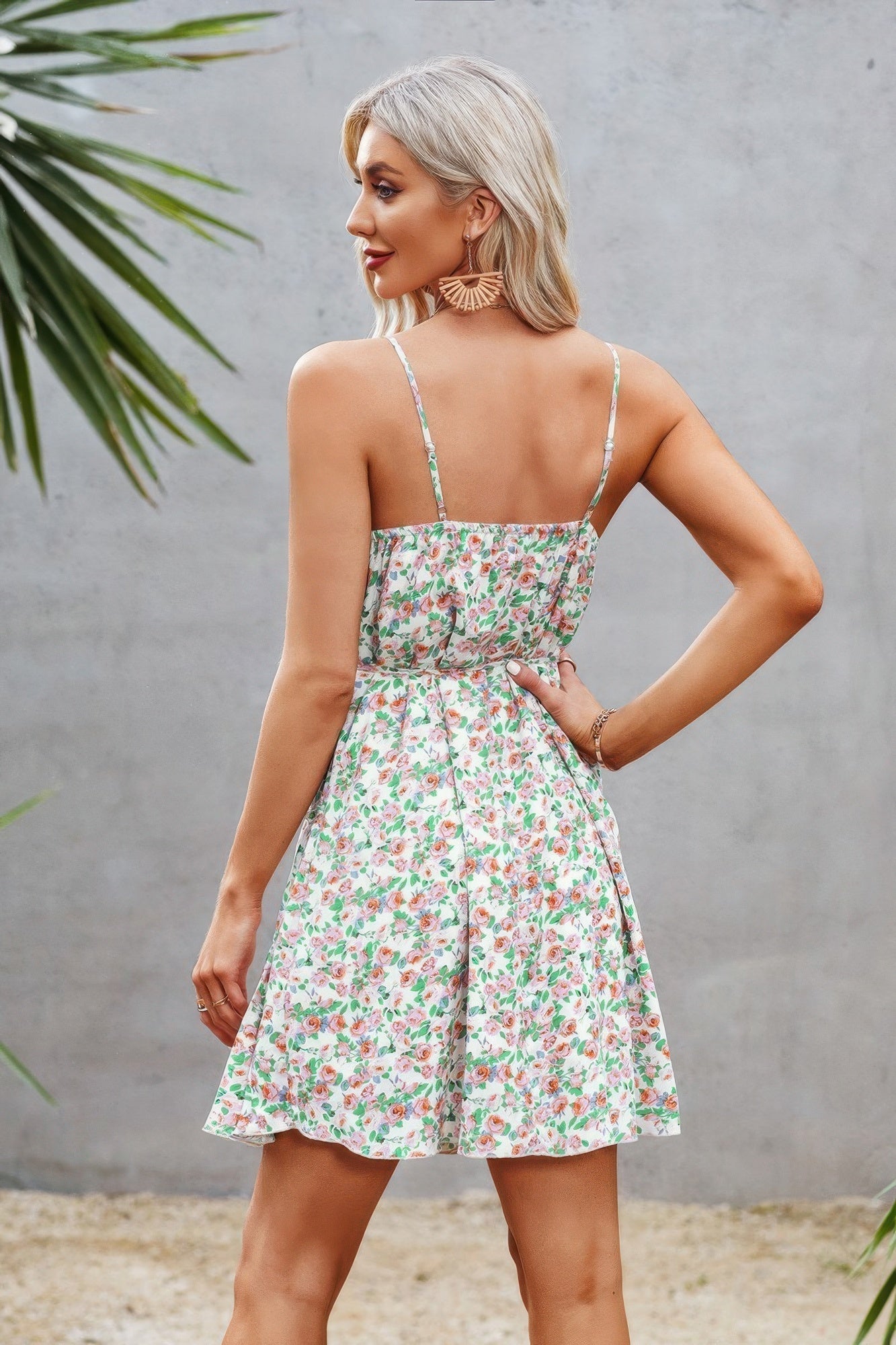 Floral Sleeveless A Line Ruffle Hem Mini Dress  Shop One Place