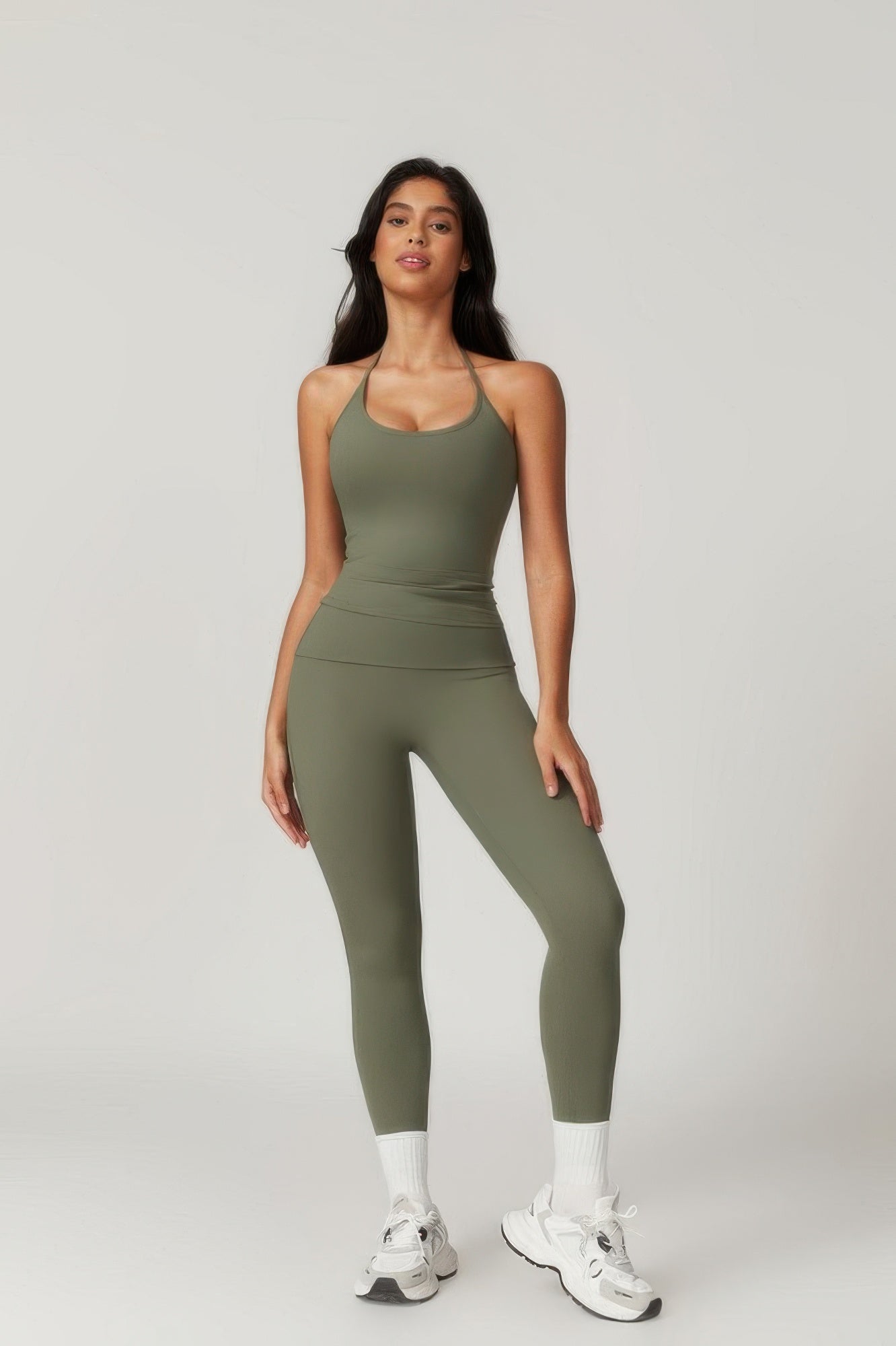 Solid Yoga Gym Fit High Ecastic Legging  Shop One Place