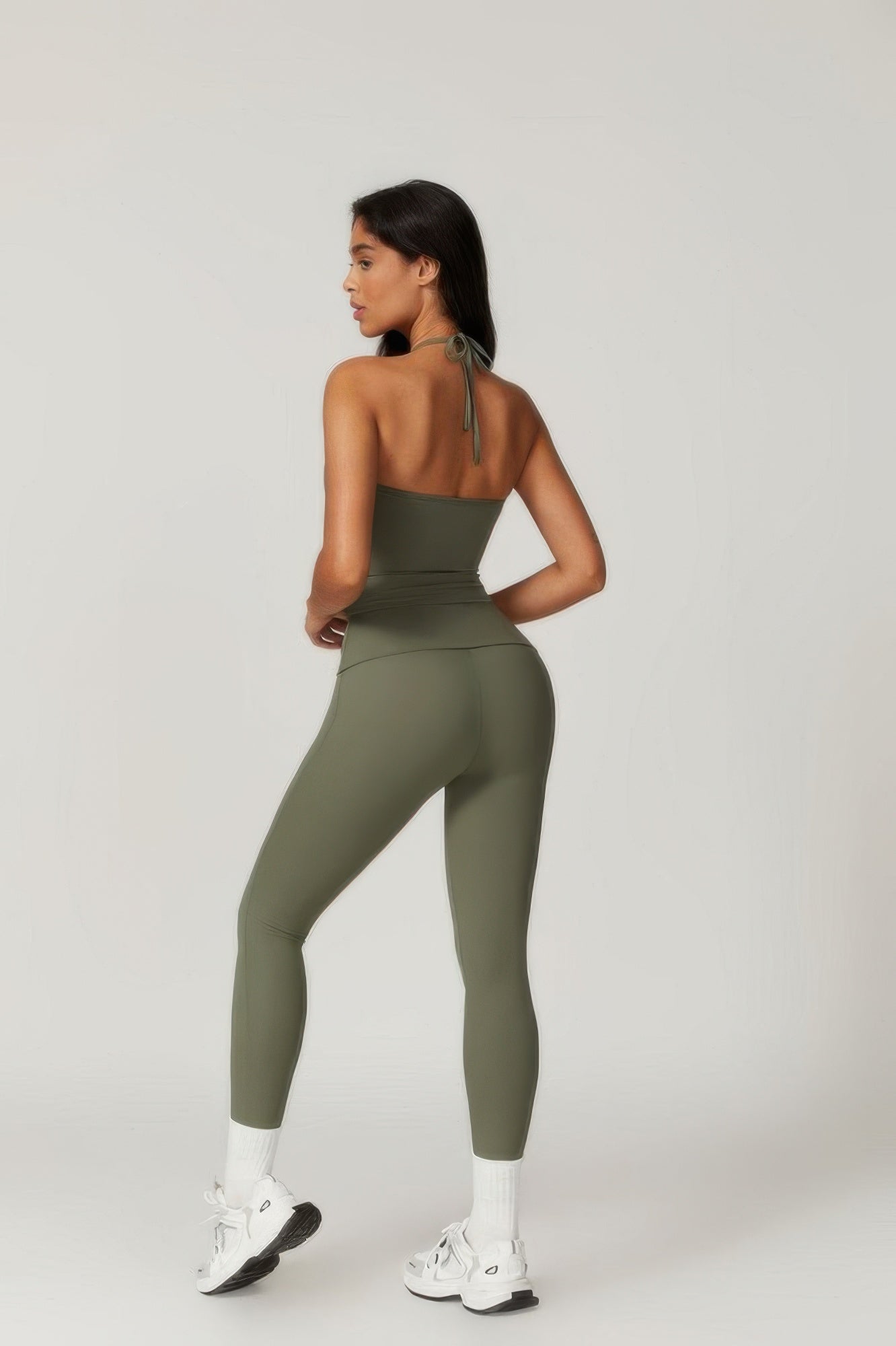 Solid Yoga Gym Fit High Ecastic Legging  Shop One Place
