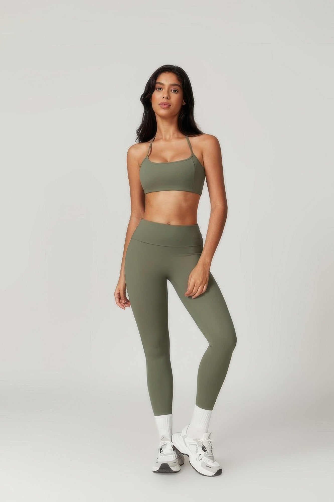Solid Yoga Gym Fit High Ecastic Legging  Shop One Place