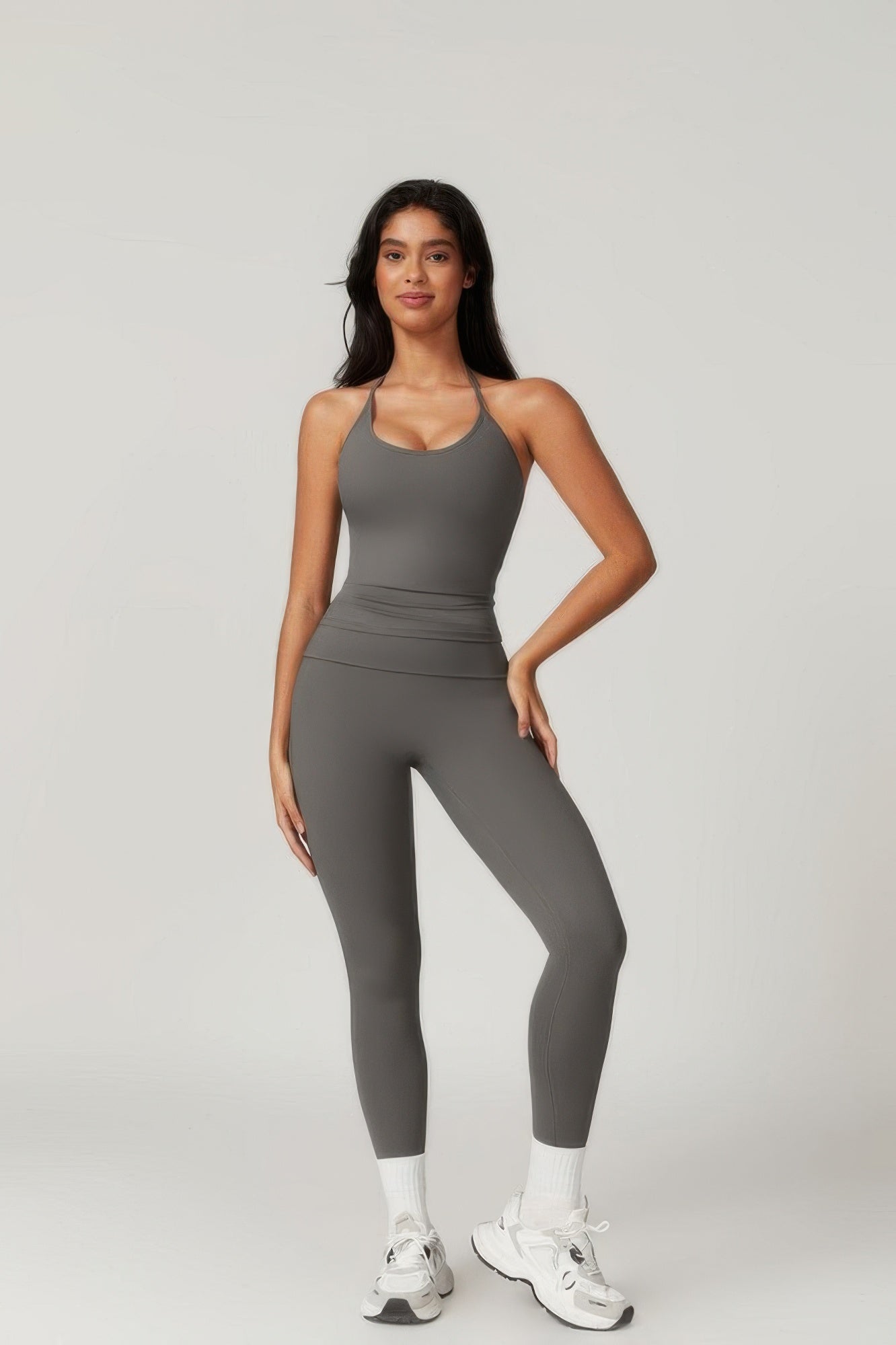 Solid Yoga Gym Fit High Ecastic Legging  Shop One Place