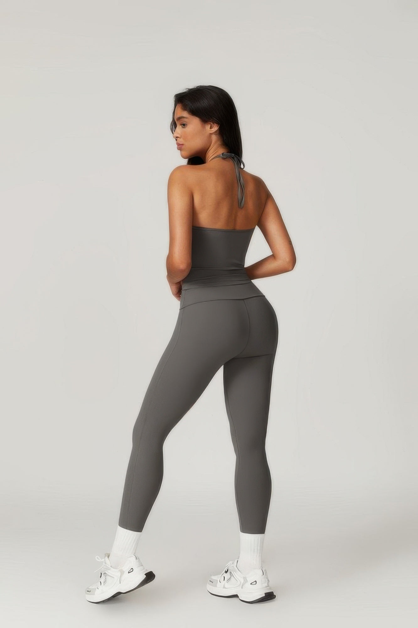 Solid Yoga Gym Fit High Ecastic Legging  Shop One Place