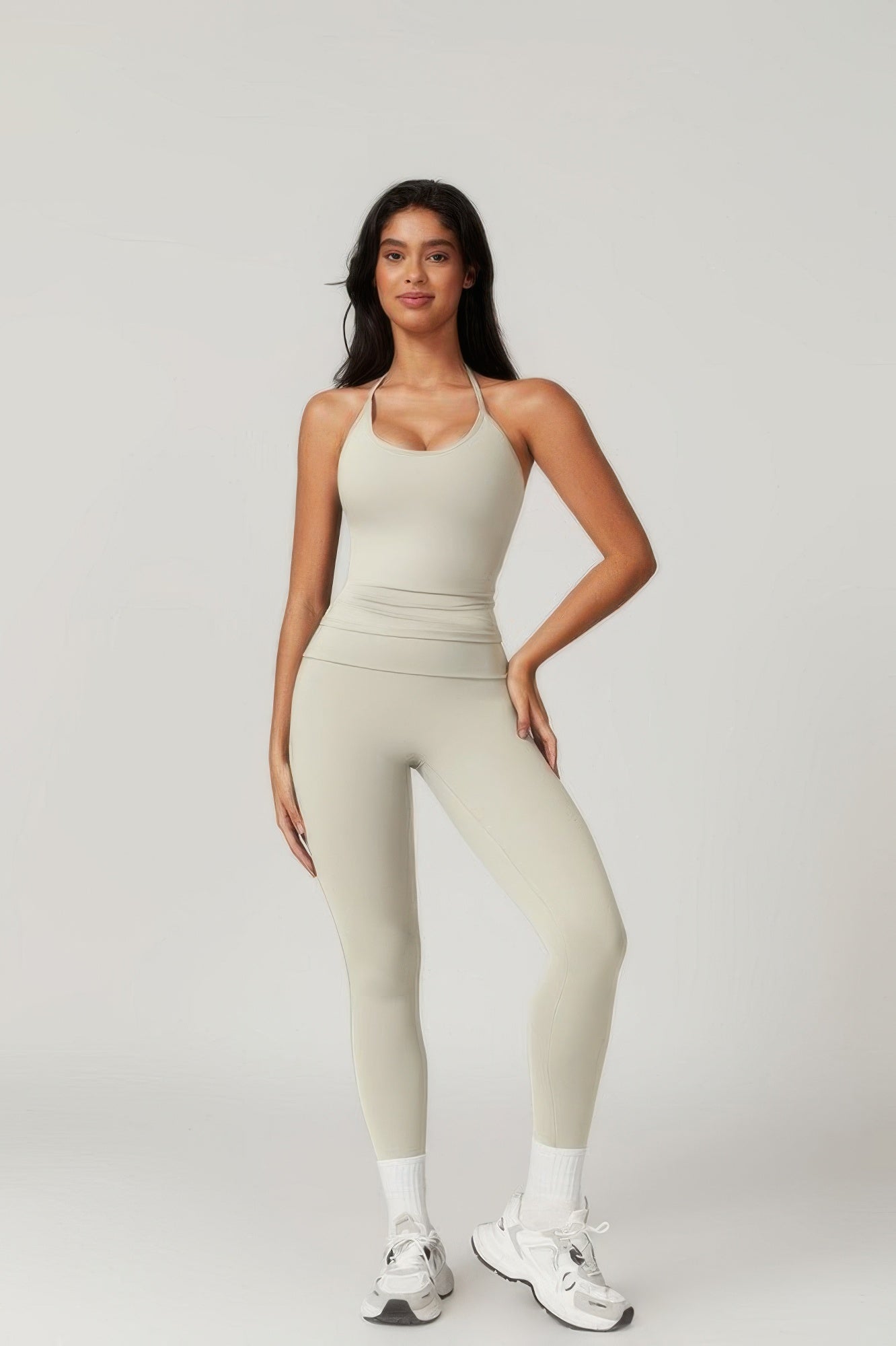 Solid Yoga Gym Fit High Ecastic Legging  Shop One Place