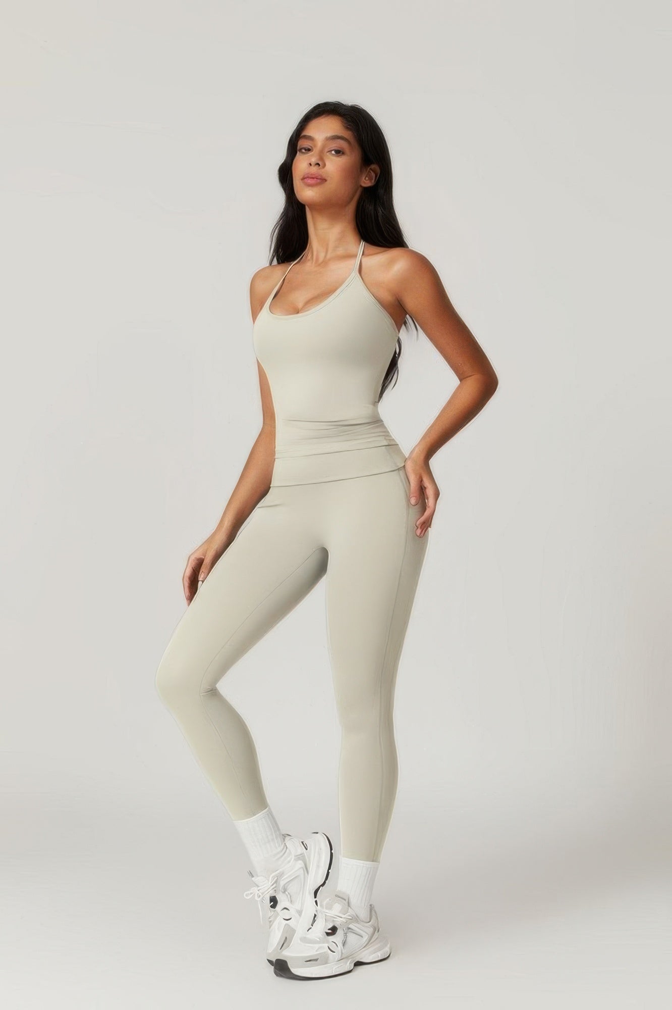 Solid Yoga Gym Fit High Ecastic Legging  Shop One Place